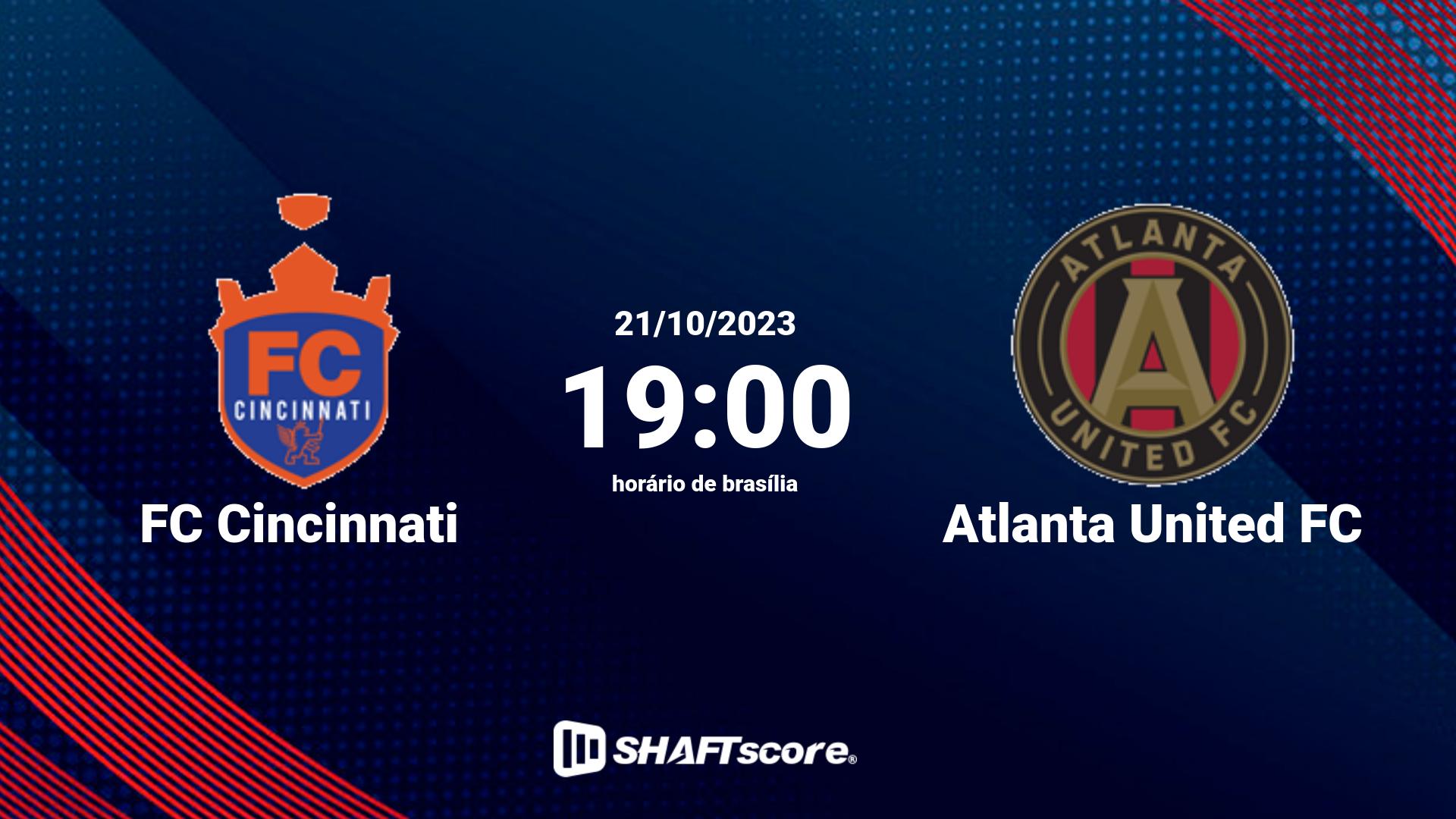 Estatísticas do jogo FC Cincinnati vs Atlanta United FC 21.10 19:00