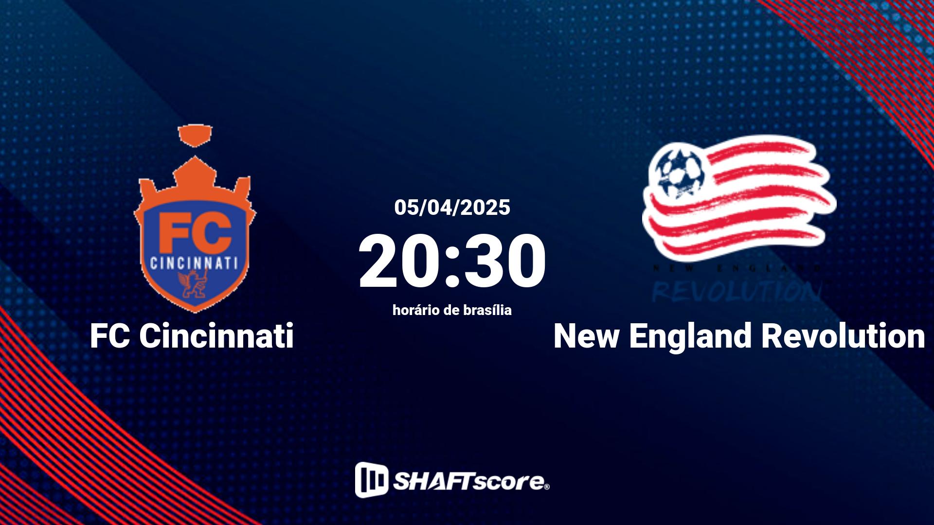 Estatísticas do jogo FC Cincinnati vs New England Revolution 05.04 20:30