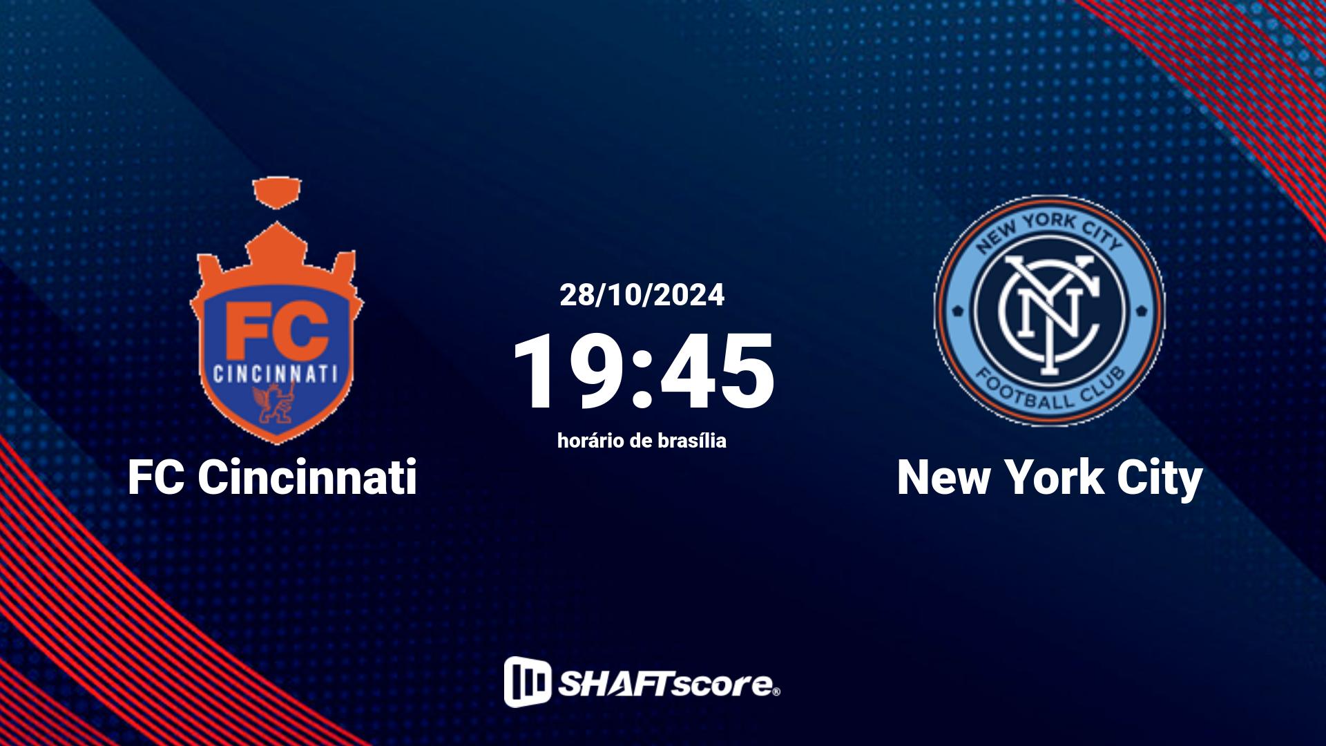 Estatísticas do jogo FC Cincinnati vs New York City 28.10 19:45