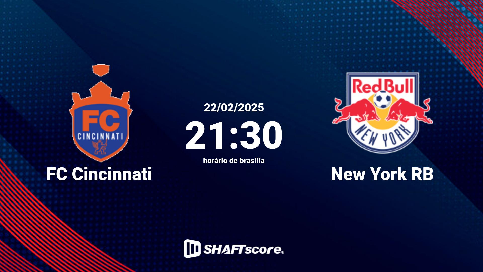 Estatísticas do jogo FC Cincinnati vs New York RB 22.02 21:30