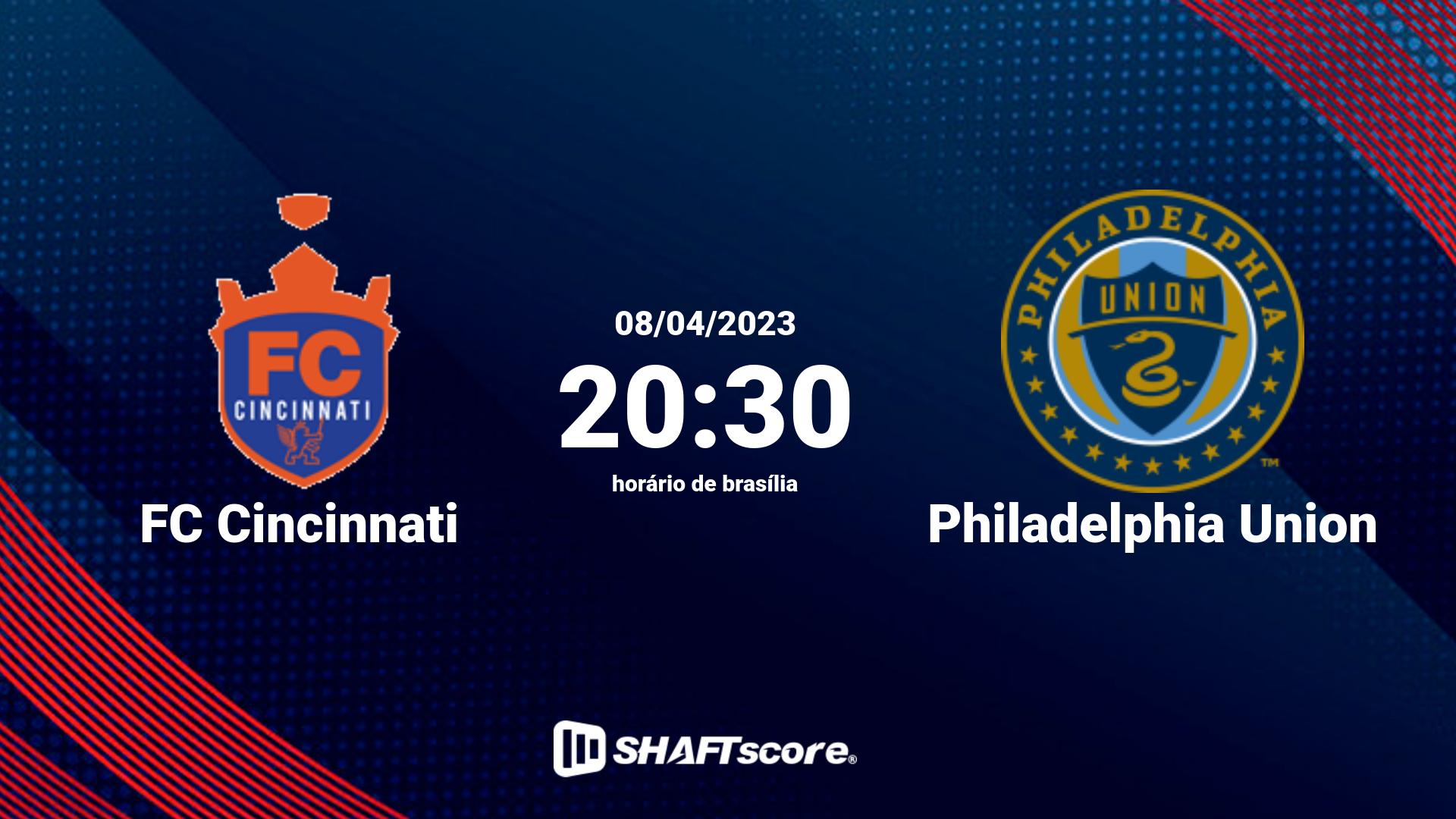 Estatísticas do jogo FC Cincinnati vs Philadelphia Union 08.04 20:30