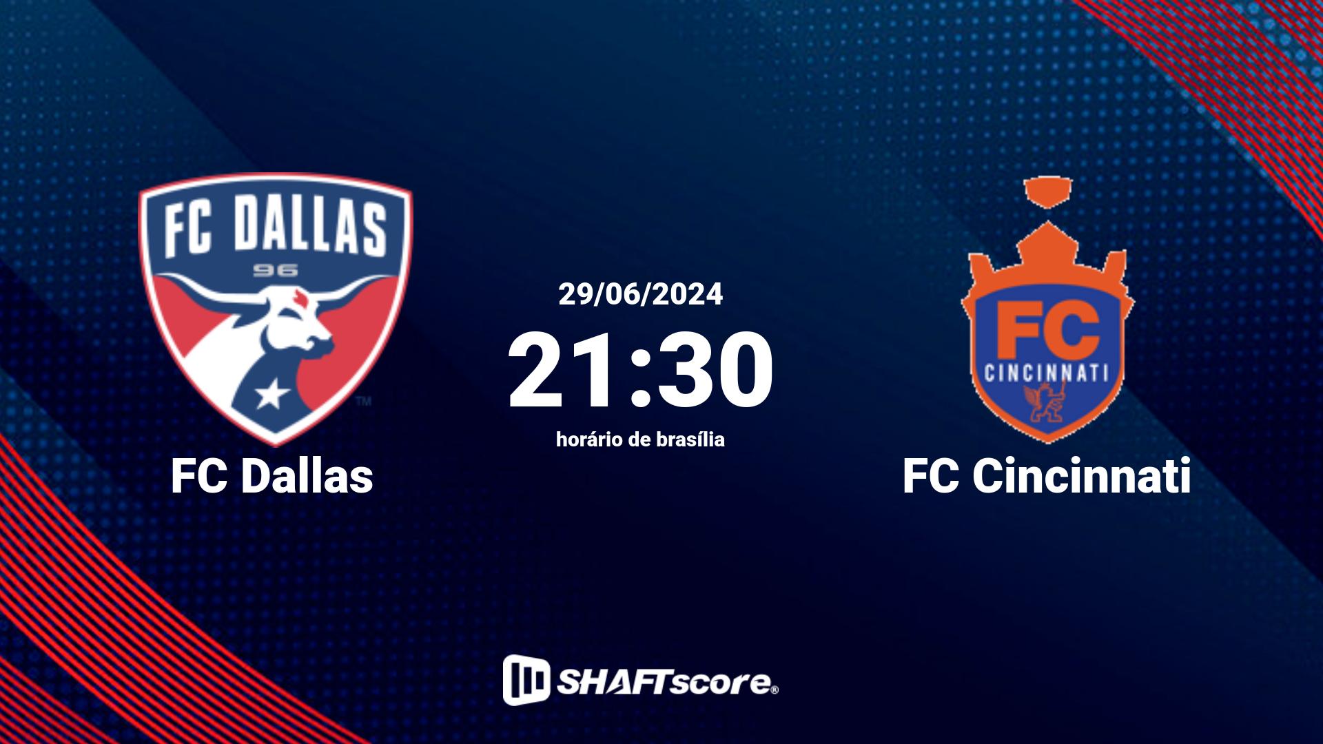 Estatísticas do jogo FC Dallas vs FC Cincinnati 29.06 21:30