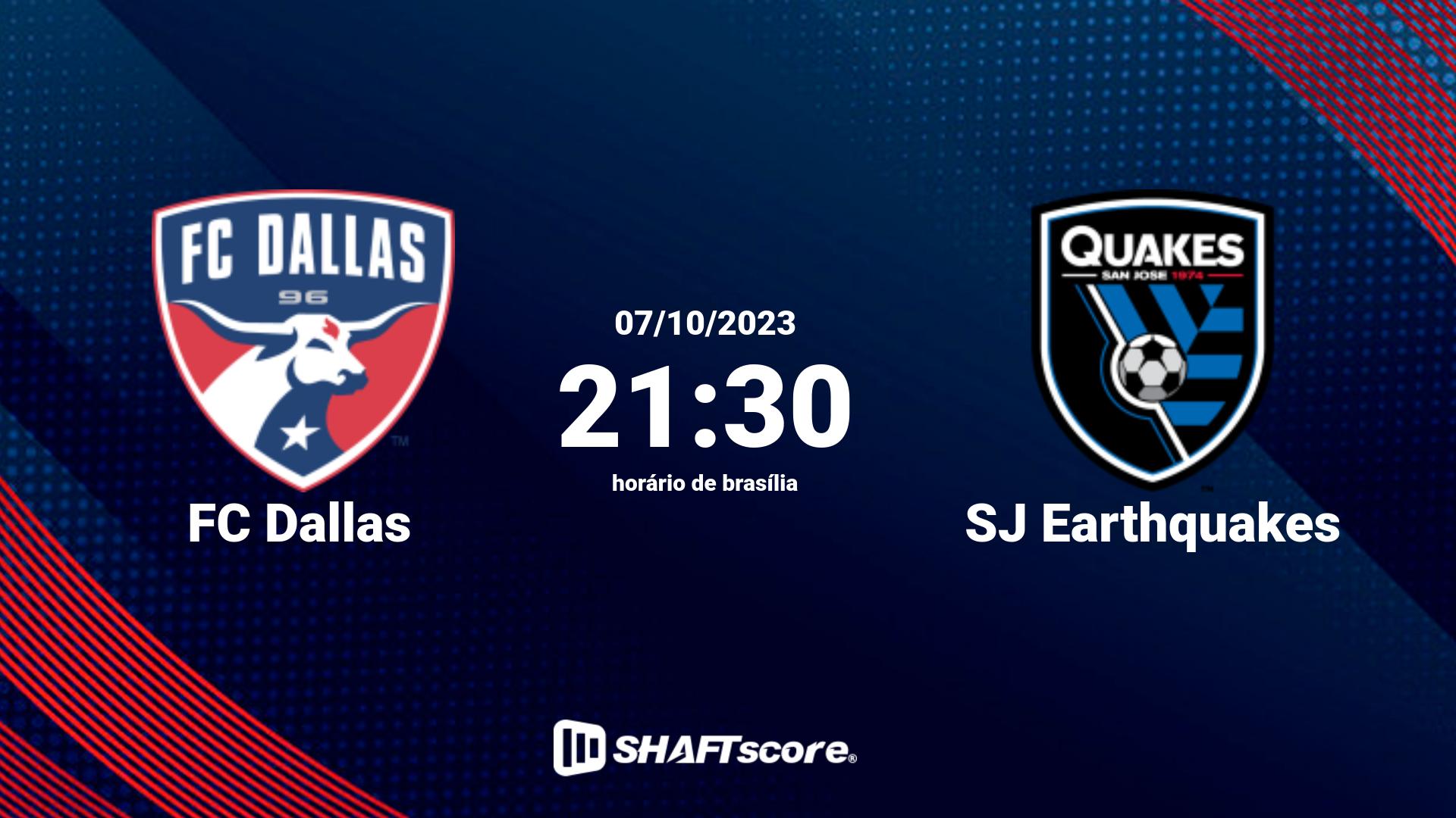 Estatísticas do jogo FC Dallas vs SJ Earthquakes 07.10 21:30