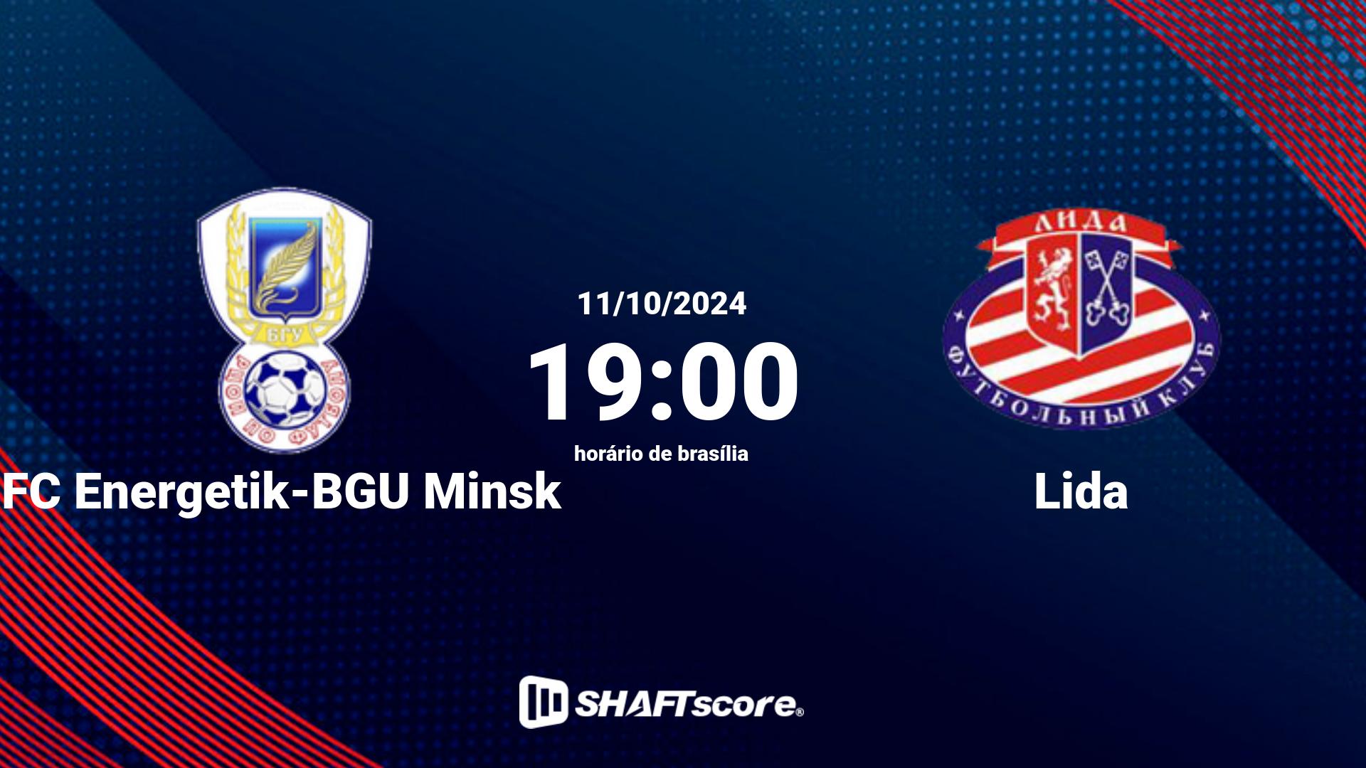 Estatísticas do jogo FC Energetik-BGU Minsk vs Lida 11.10 19:00