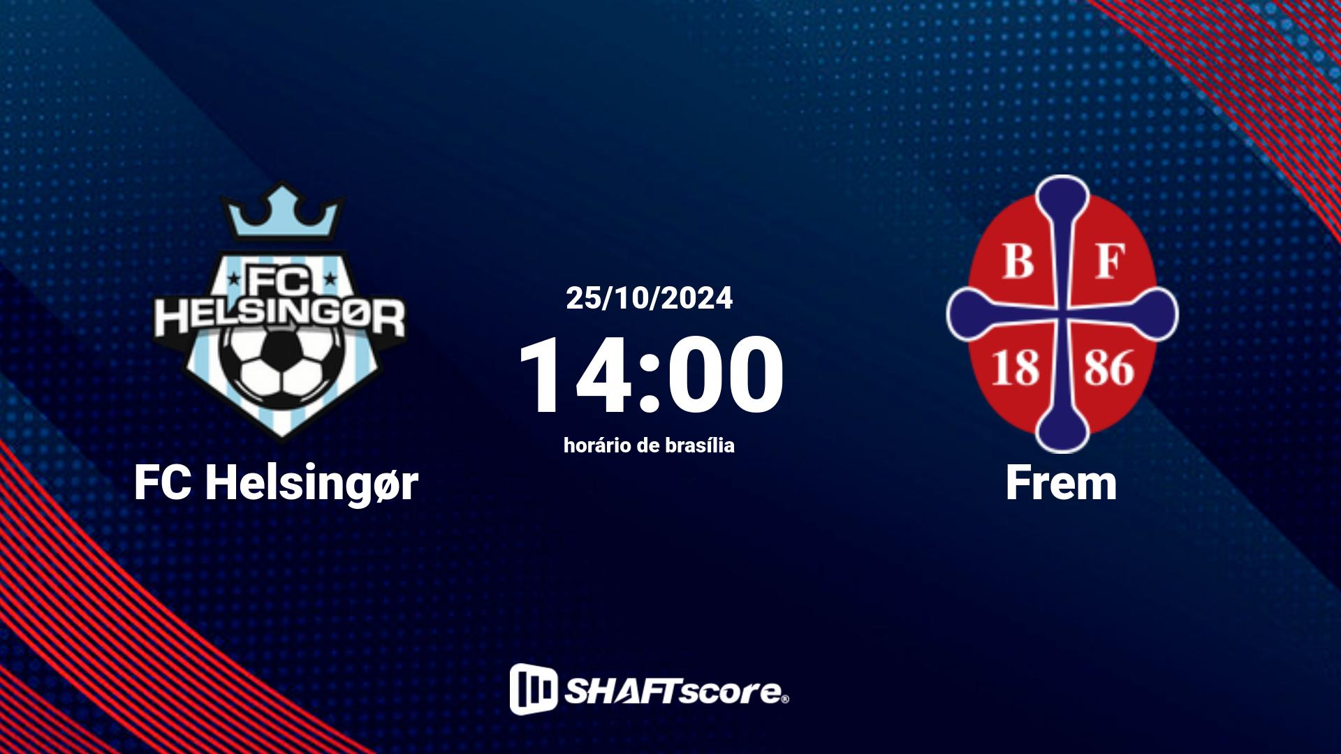 Estatísticas do jogo FC Helsingør vs Frem 25.10 14:00