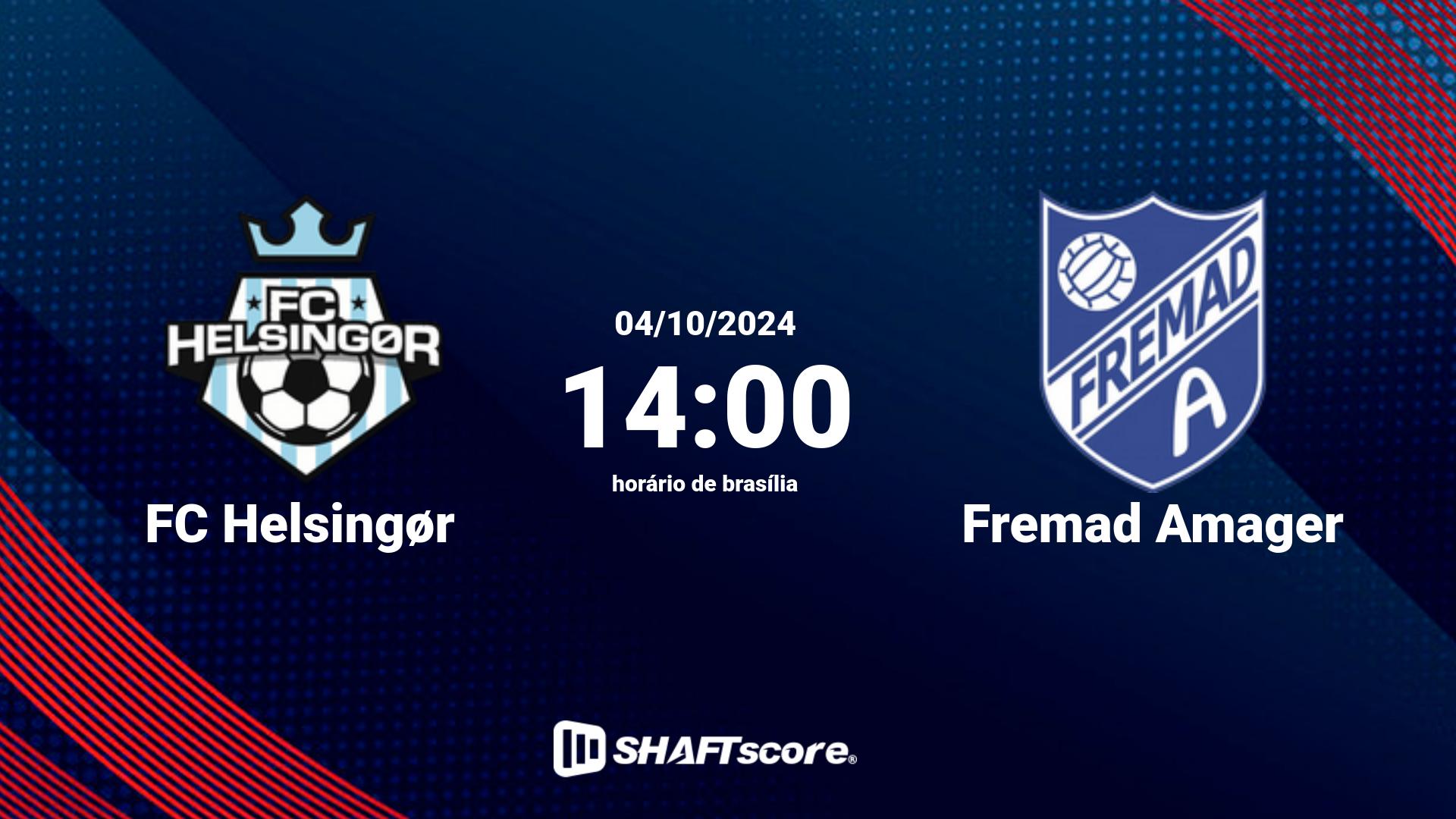 Estatísticas do jogo FC Helsingør vs Fremad Amager 04.10 14:00