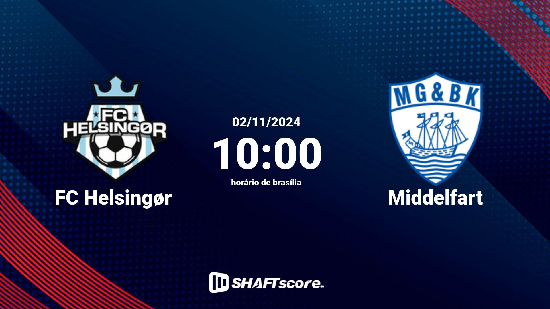 Estatísticas do jogo FC Helsingør vs Middelfart 02.11 10:00