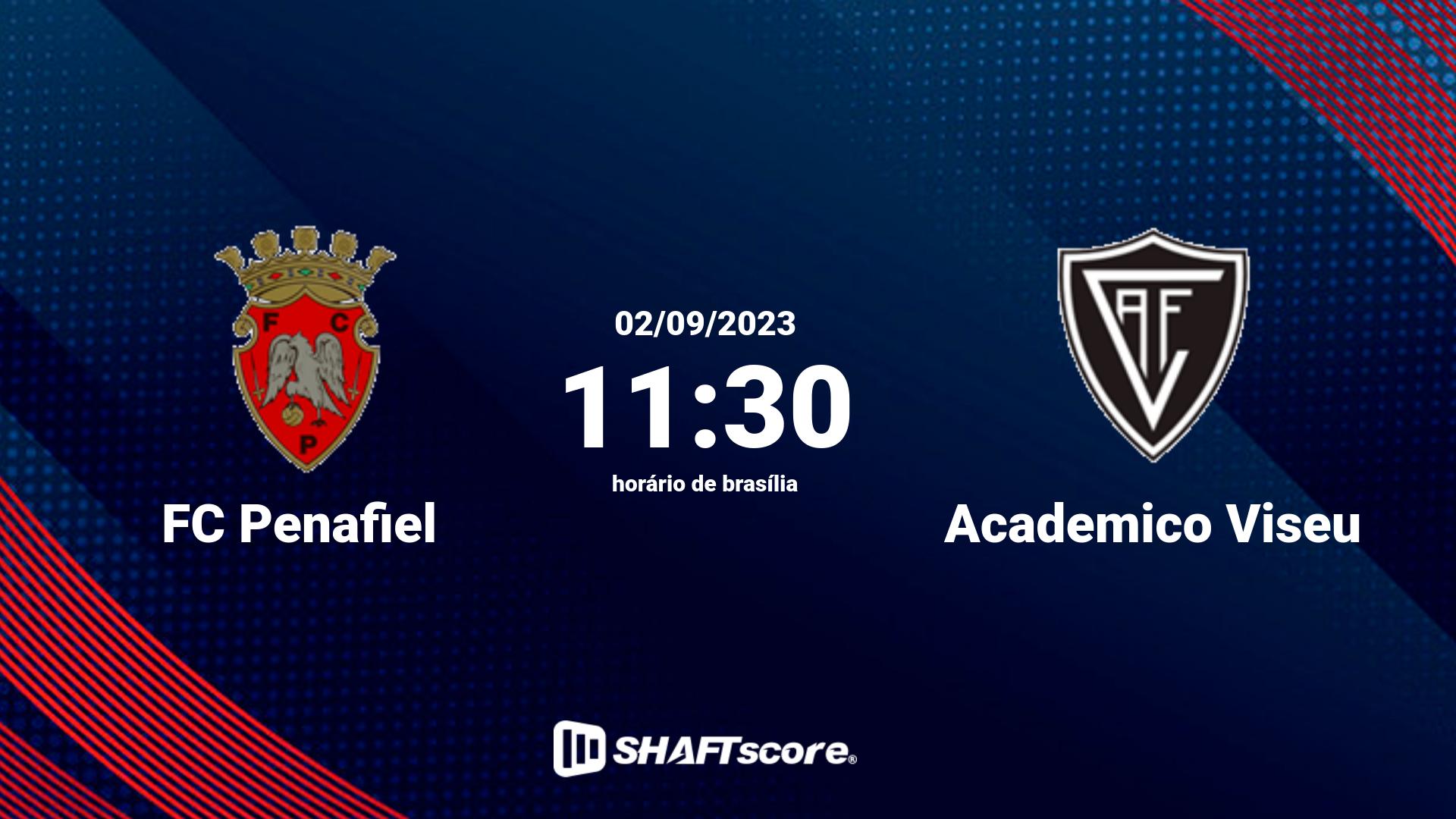 Estatísticas do jogo FC Penafiel vs Academico Viseu 02.09 11:30