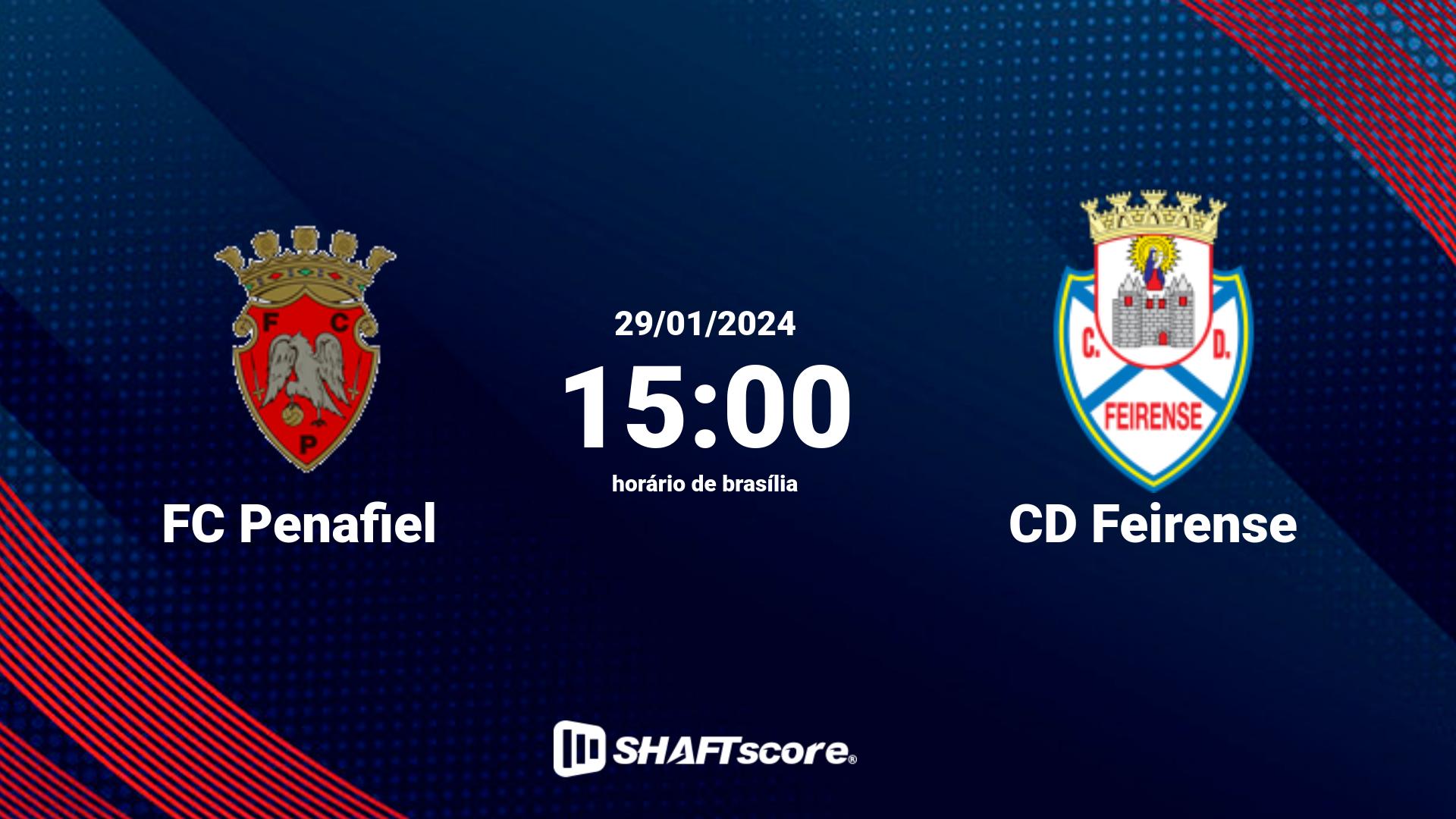 Estatísticas do jogo FC Penafiel vs CD Feirense 29.01 15:00