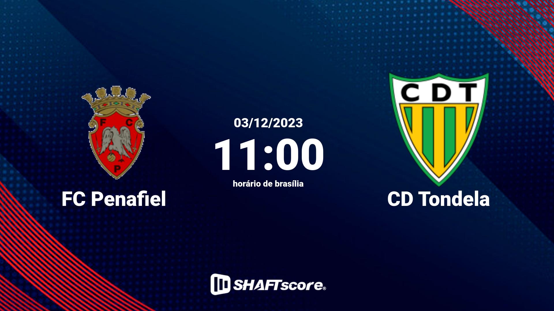 Estatísticas do jogo FC Penafiel vs CD Tondela 03.12 11:00