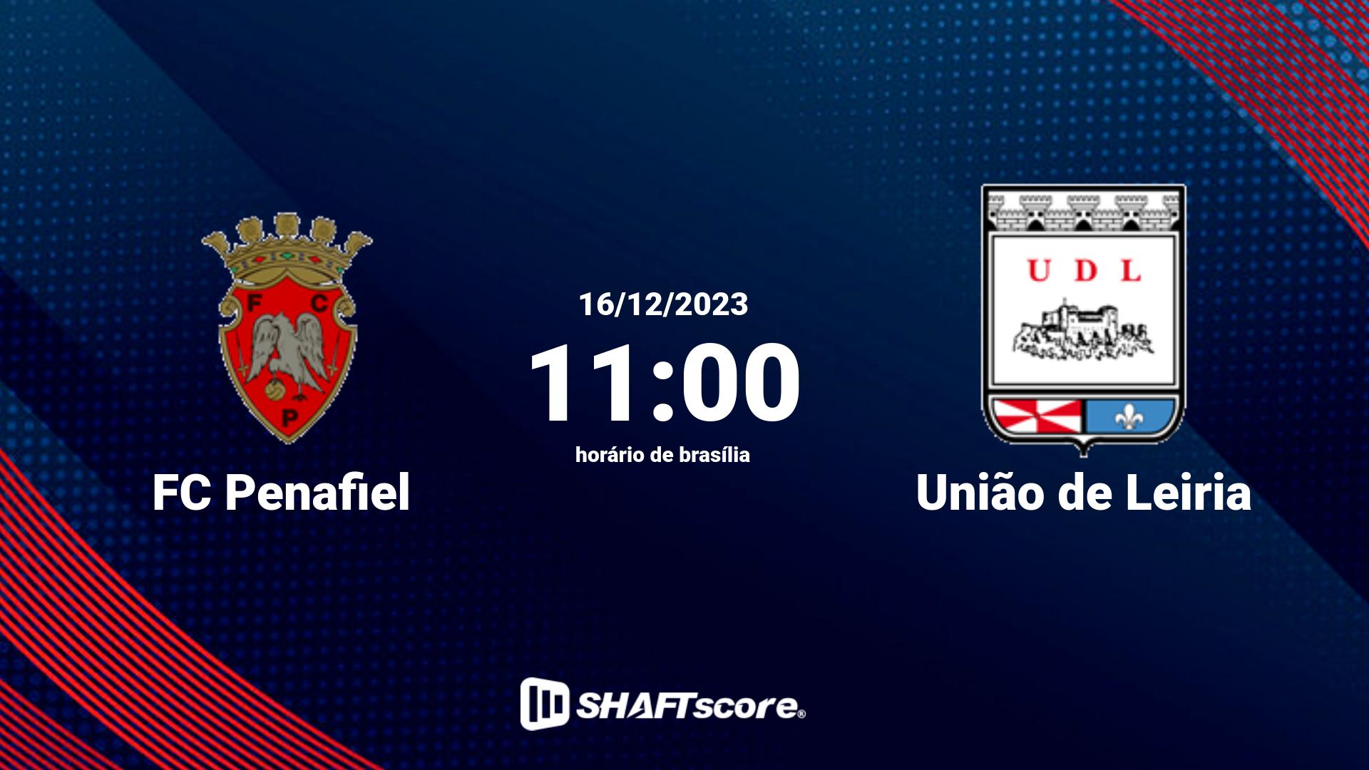 Estatísticas do jogo FC Penafiel vs União de Leiria 16.12 11:00