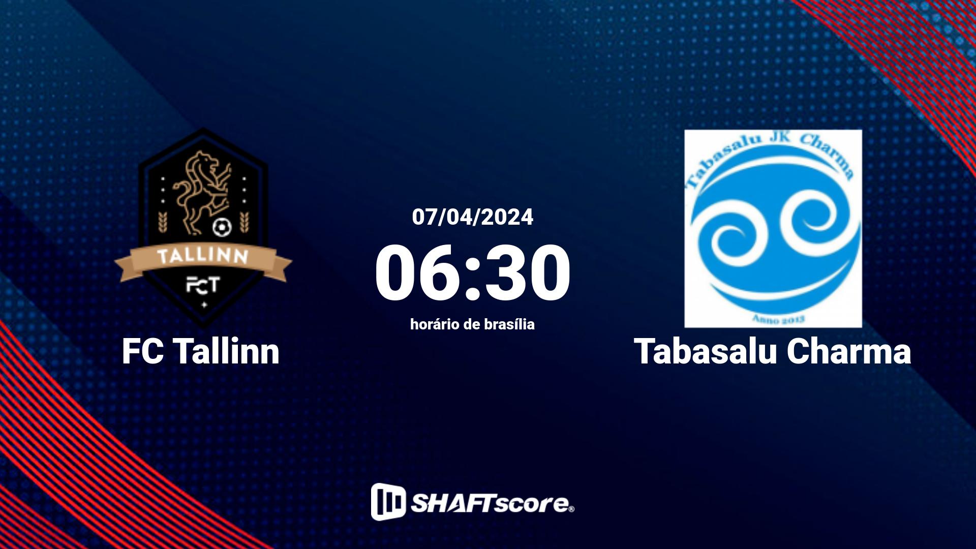 Estatísticas do jogo FC Tallinn vs Tabasalu Charma 07.04 06:30