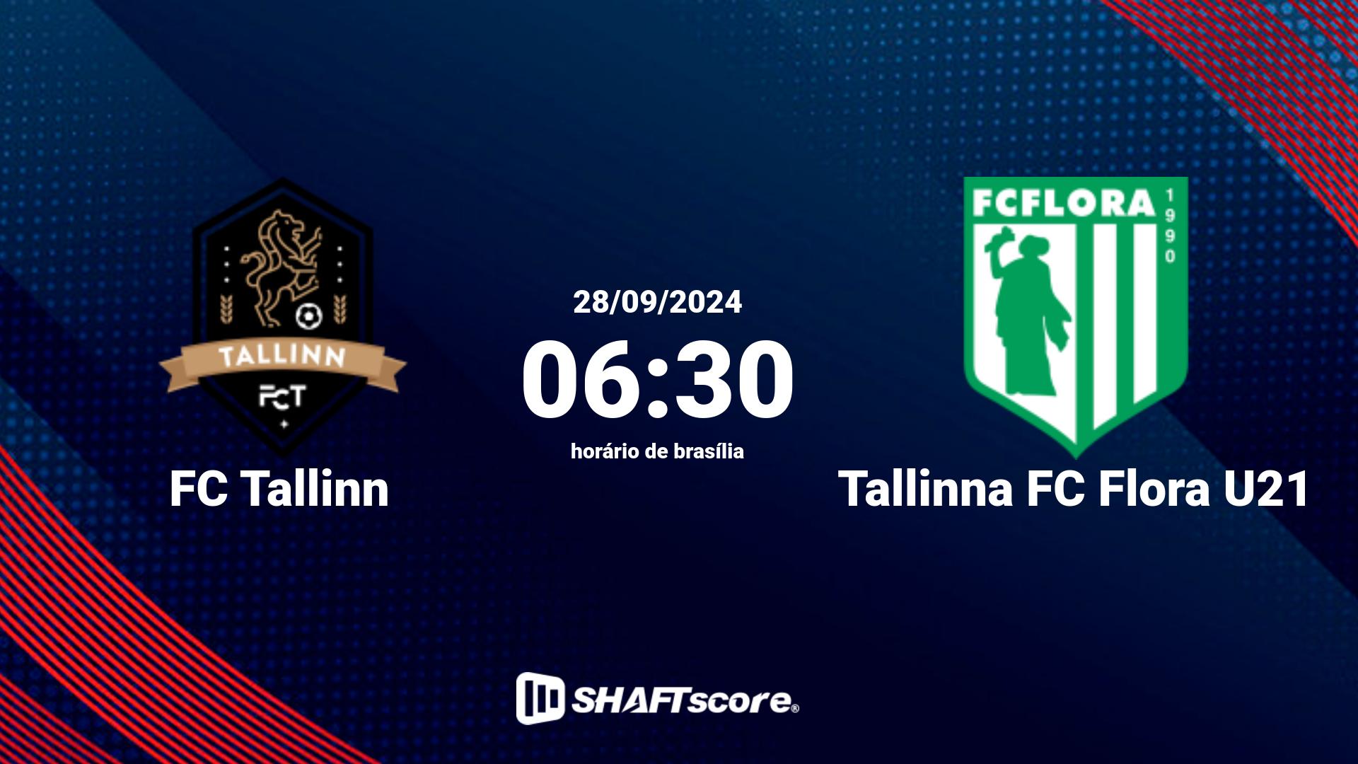 Estatísticas do jogo FC Tallinn vs Tallinna FC Flora U21 28.09 06:30