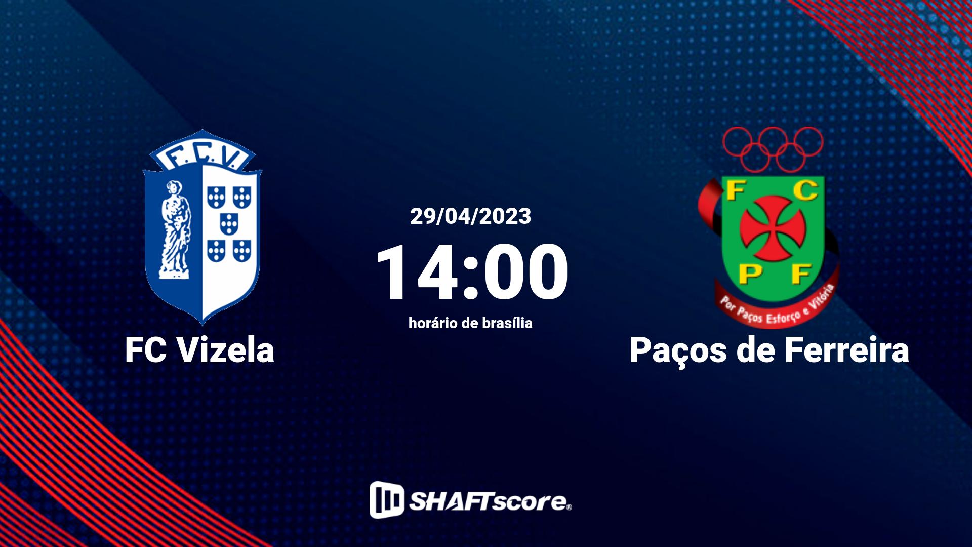 Estatísticas do jogo FC Vizela vs Paços de Ferreira 29.04 14:00