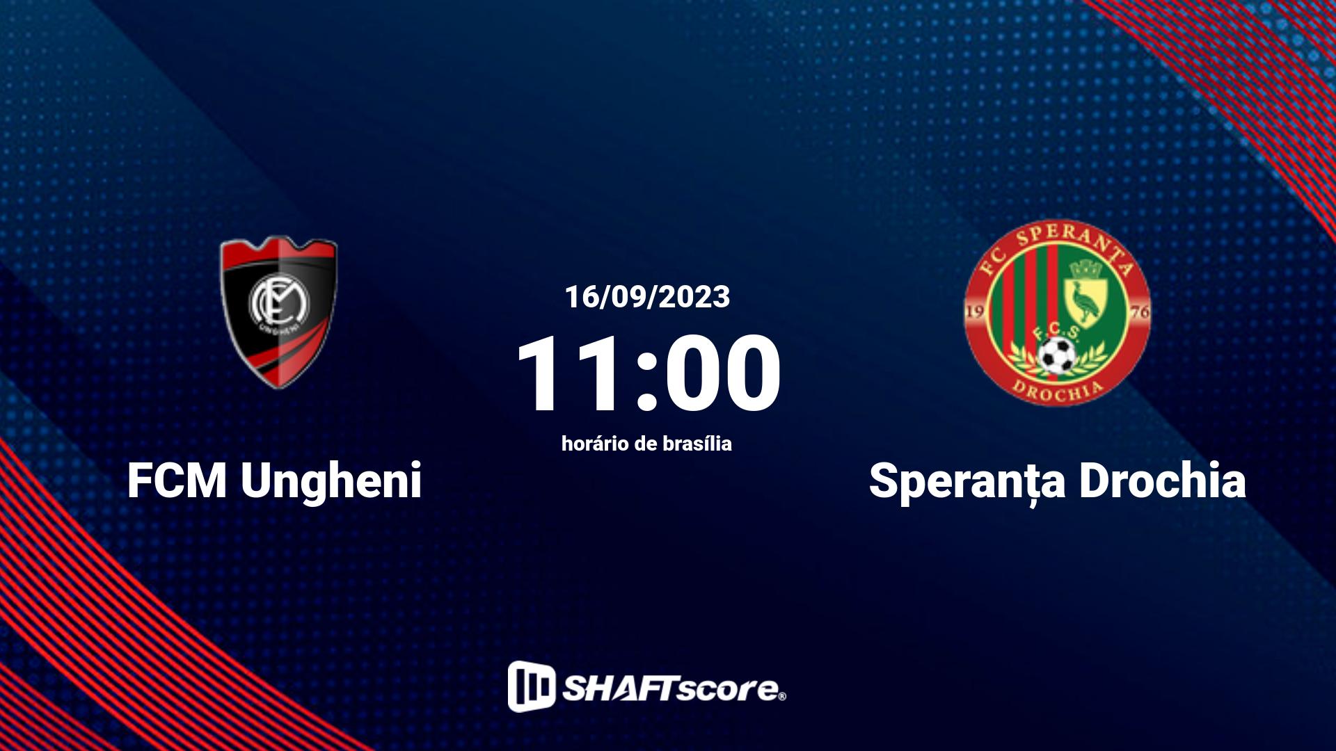 Estatísticas do jogo FCM Ungheni vs Speranța Drochia 16.09 11:00