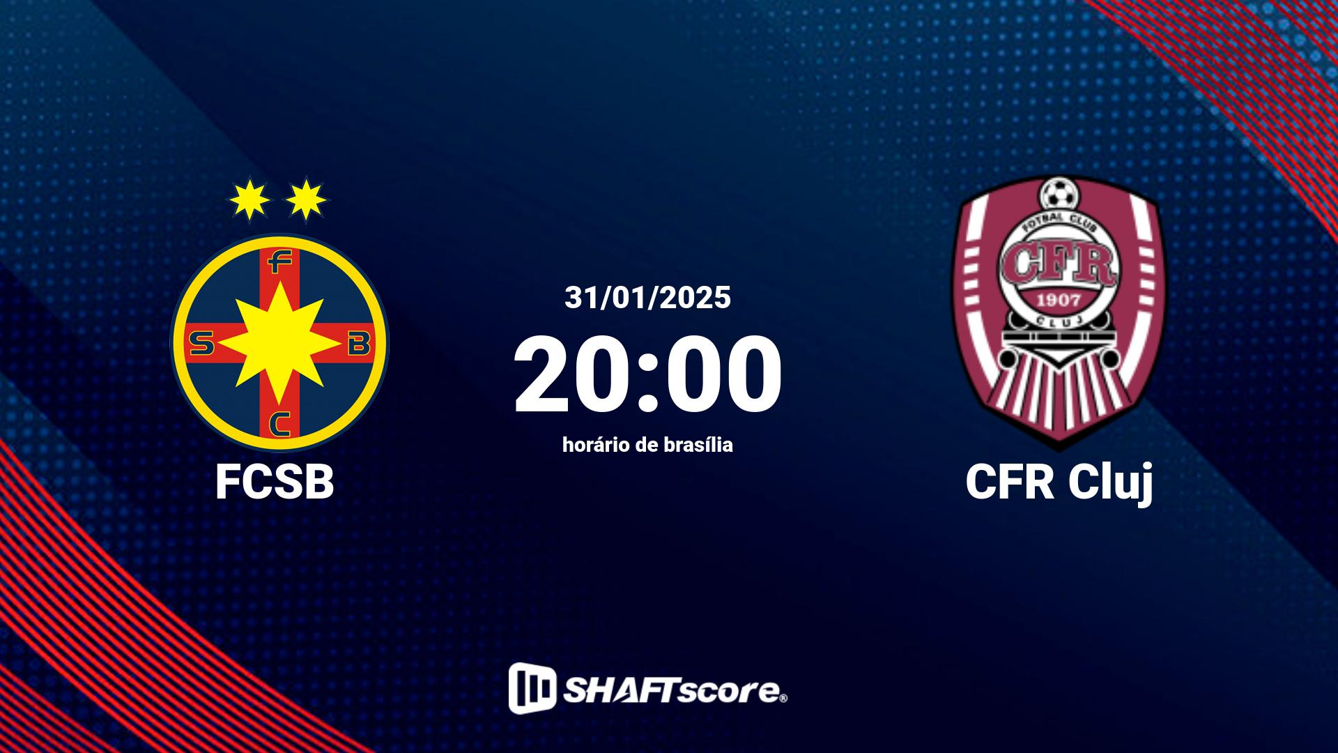 Estatísticas do jogo FCSB vs CFR Cluj 31.01 20:00