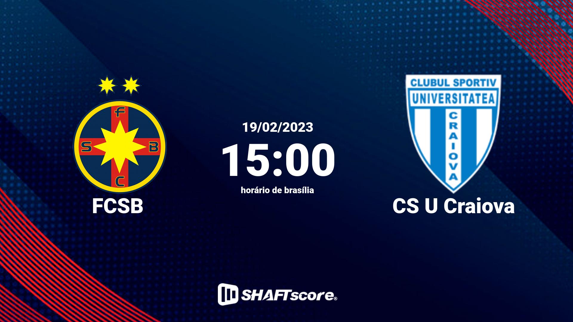 Estatísticas do jogo FCSB vs CS U Craiova 19.02 15:00