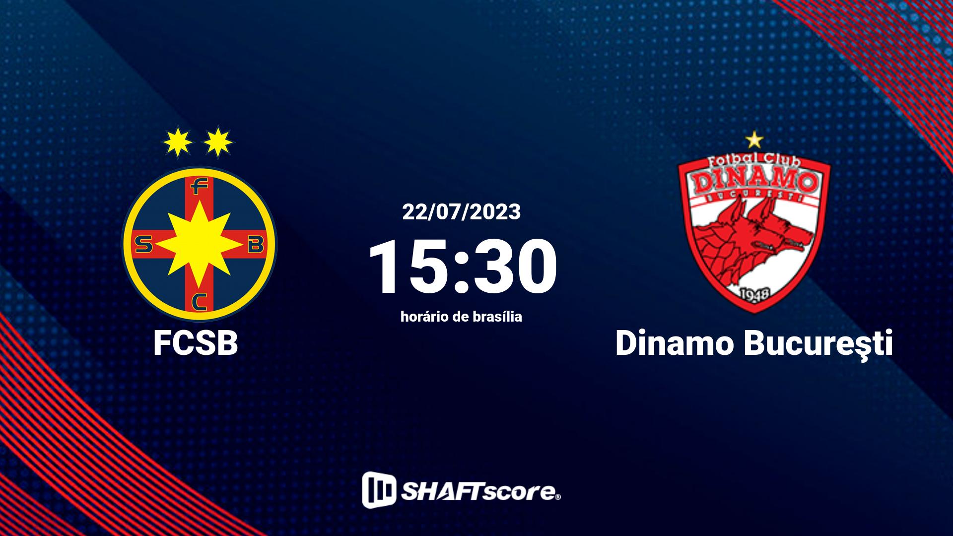 Estatísticas do jogo FCSB vs Dinamo Bucureşti 22.07 15:30