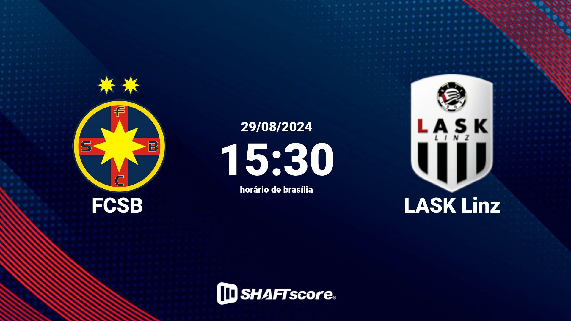 Estatísticas do jogo FCSB vs LASK Linz 29.08 15:30