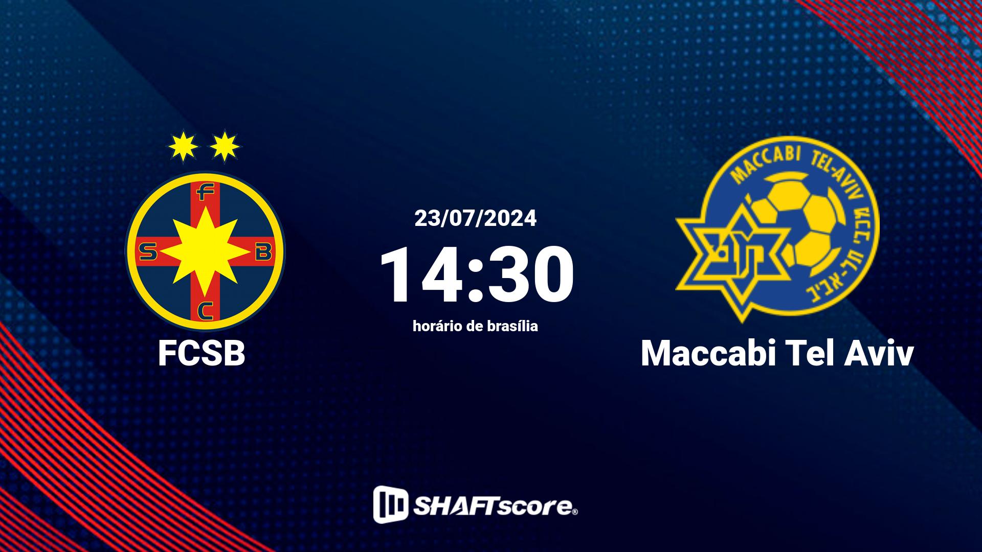 Estatísticas do jogo FCSB vs Maccabi Tel Aviv 23.07 14:30