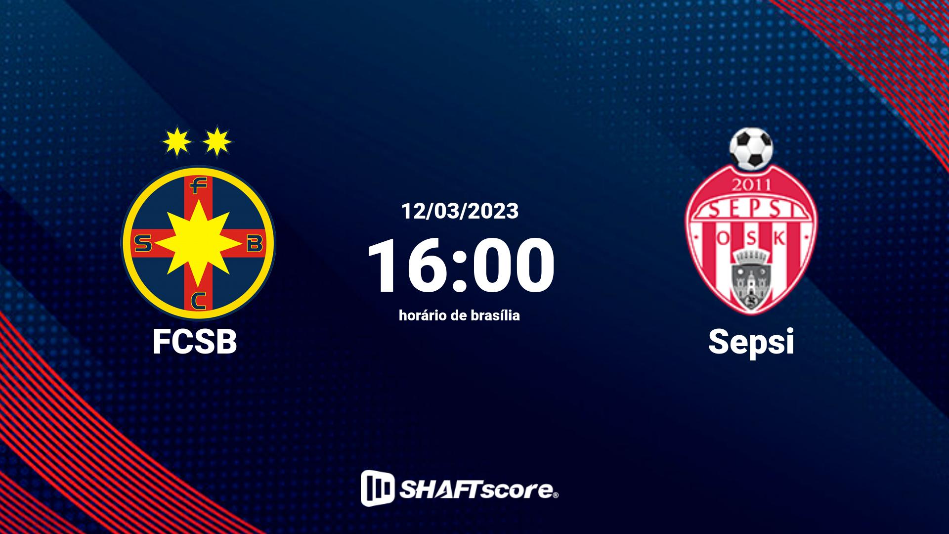 Estatísticas do jogo FCSB vs Sepsi 12.03 16:00