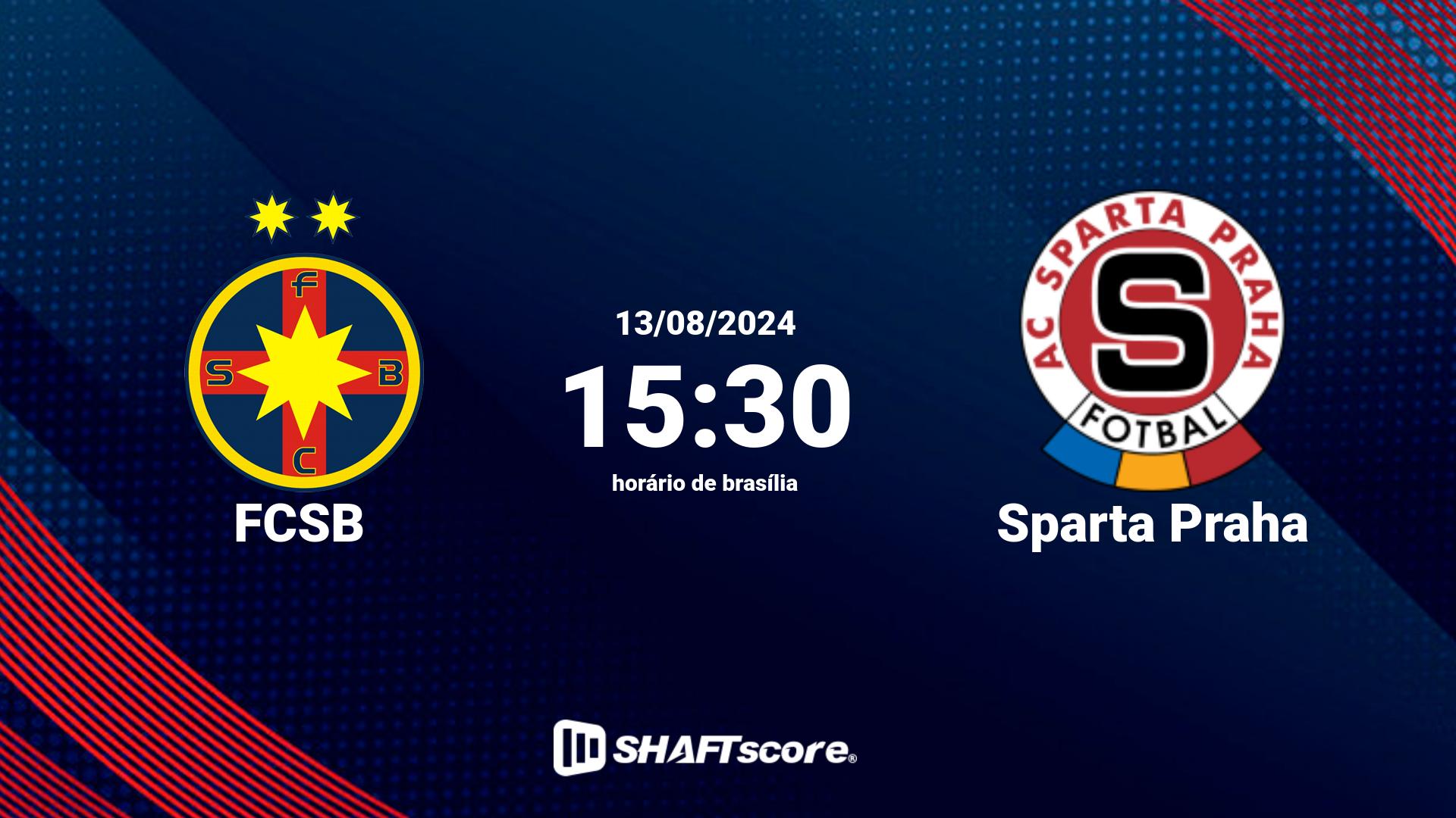 Estatísticas do jogo FCSB vs Sparta Praha 13.08 15:30