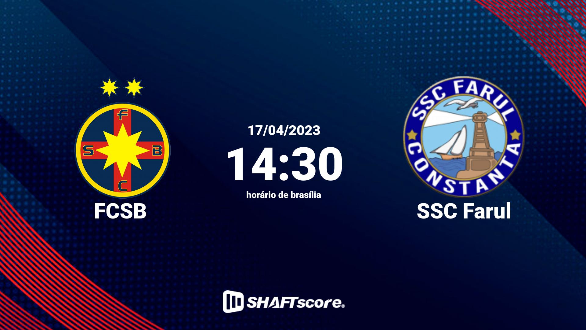 Estatísticas do jogo FCSB vs SSC Farul 17.04 14:30