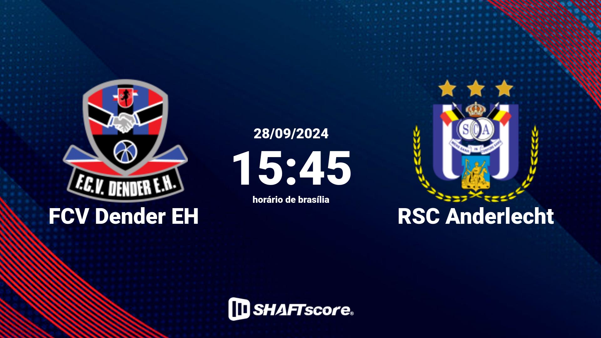 Estatísticas do jogo FCV Dender EH vs RSC Anderlecht 28.09 15:45