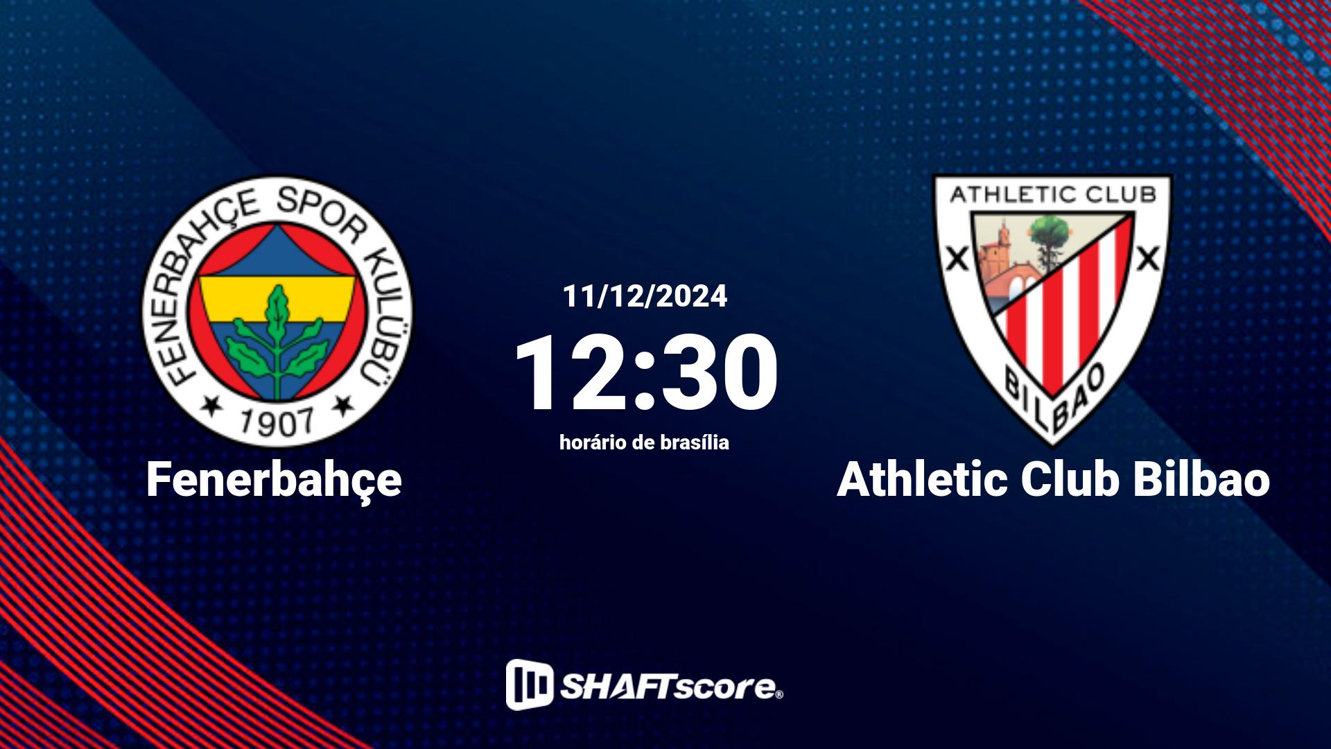 Estatísticas do jogo Fenerbahçe vs Athletic Club Bilbao 11.12 12:30