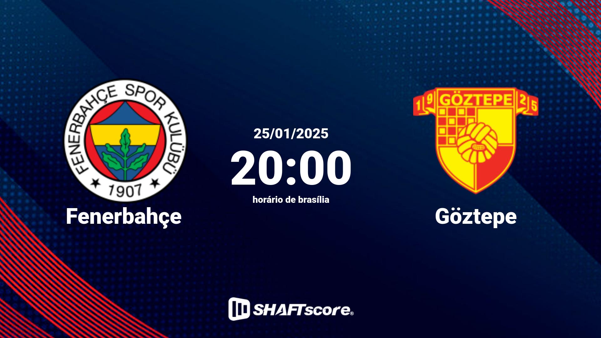 Estatísticas do jogo Fenerbahçe vs Göztepe 25.01 20:00