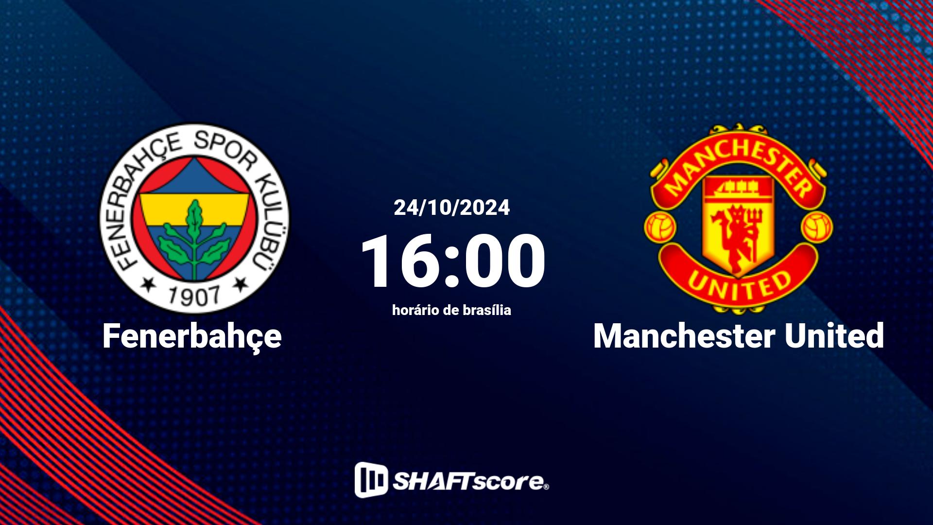 Estatísticas do jogo Fenerbahçe vs Manchester United 24.10 16:00