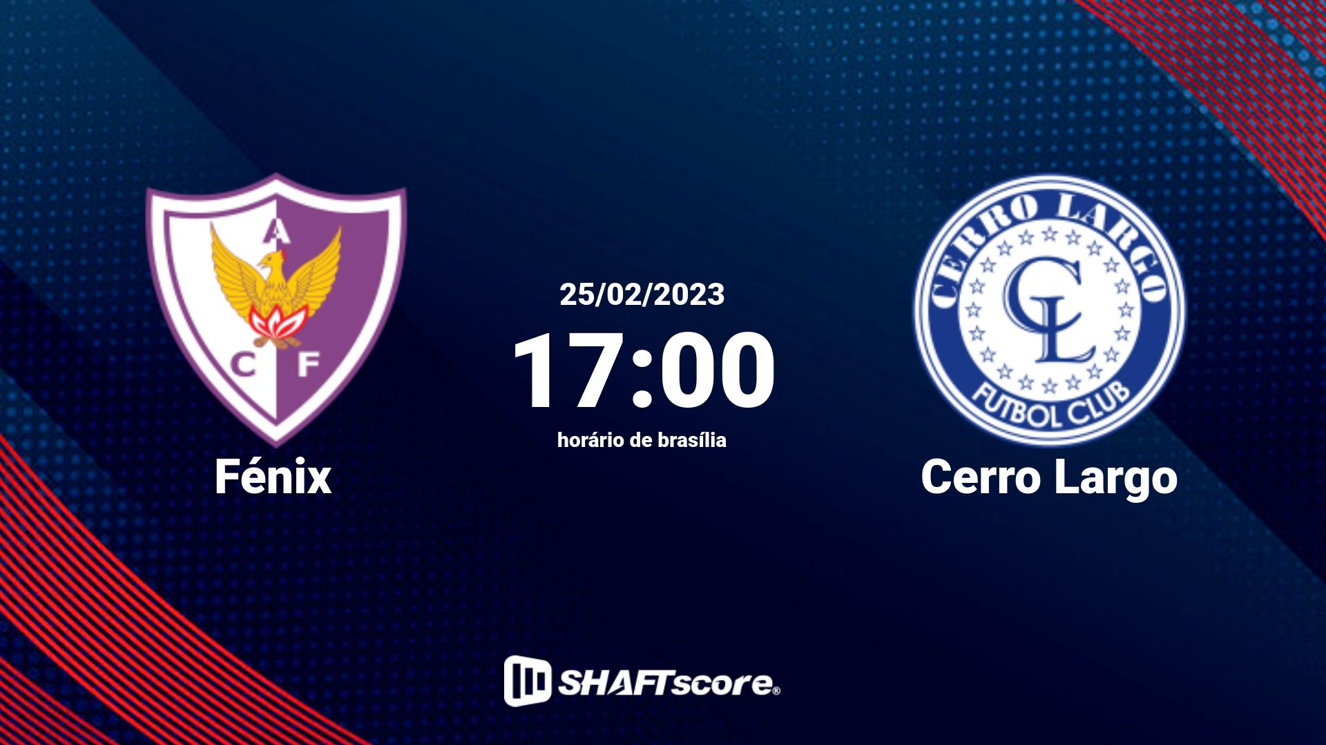 Estatísticas do jogo Fénix vs Cerro Largo 25.02 17:00