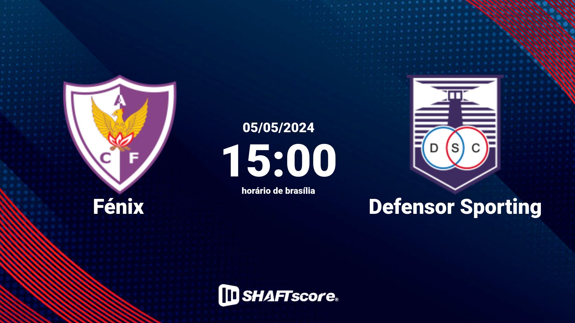 Estatísticas do jogo Fénix vs Defensor Sporting 05.05 15:00
