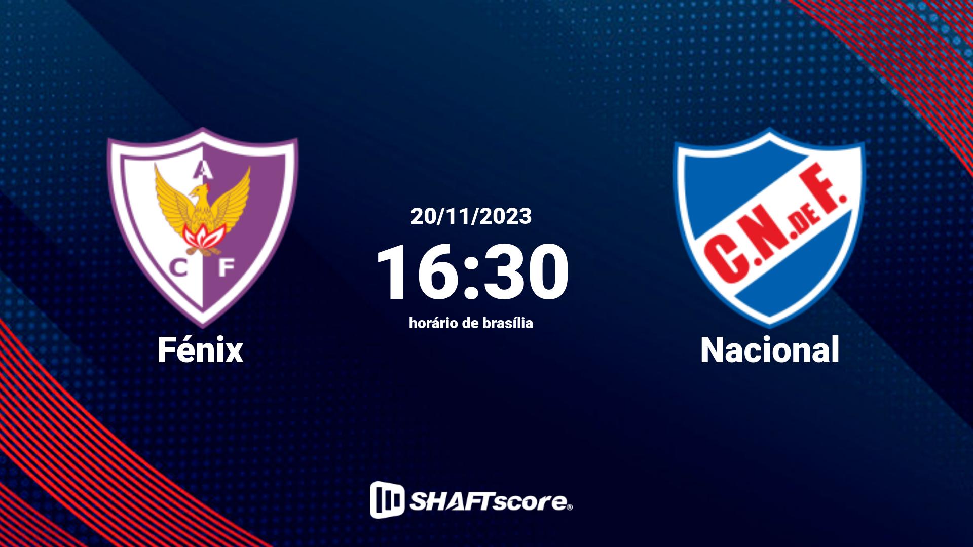 Estatísticas do jogo Fénix vs Nacional 20.11 16:30