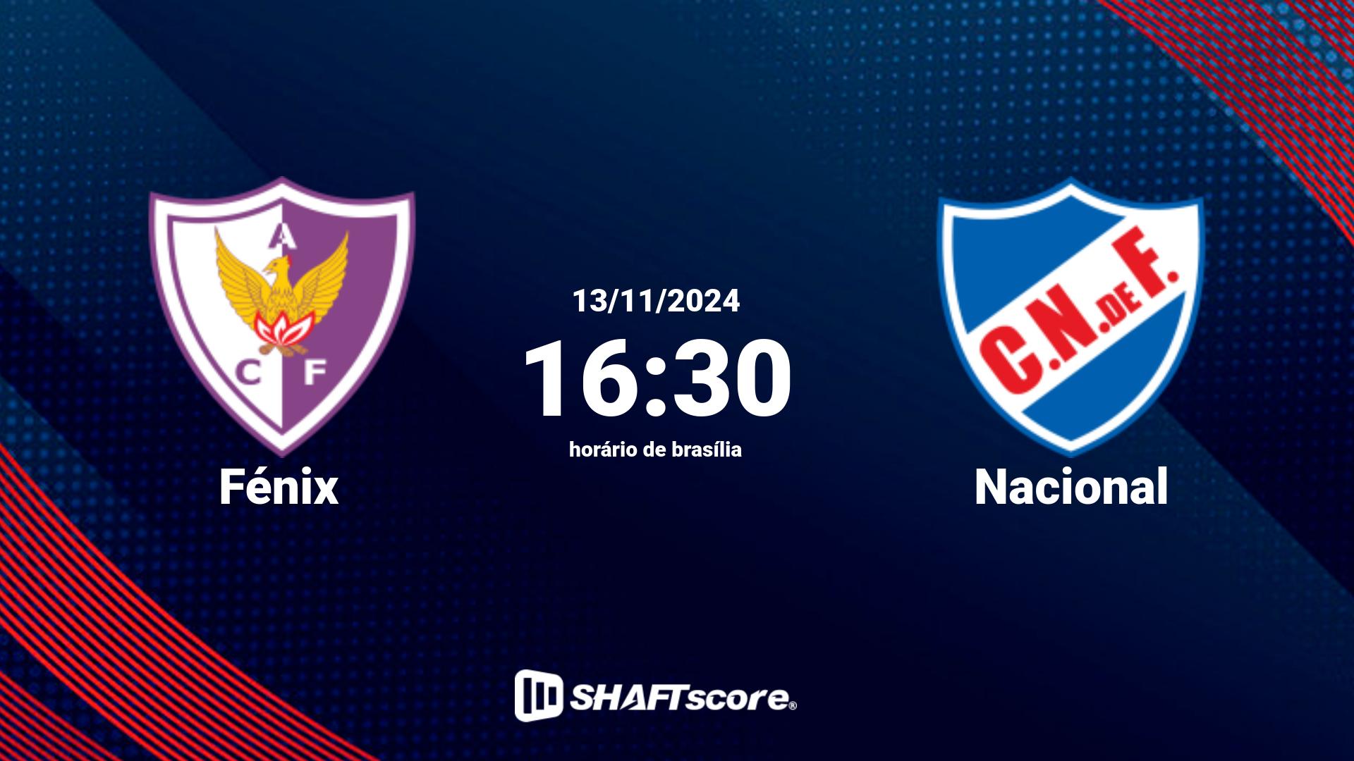 Estatísticas do jogo Fénix vs Nacional 13.11 16:30