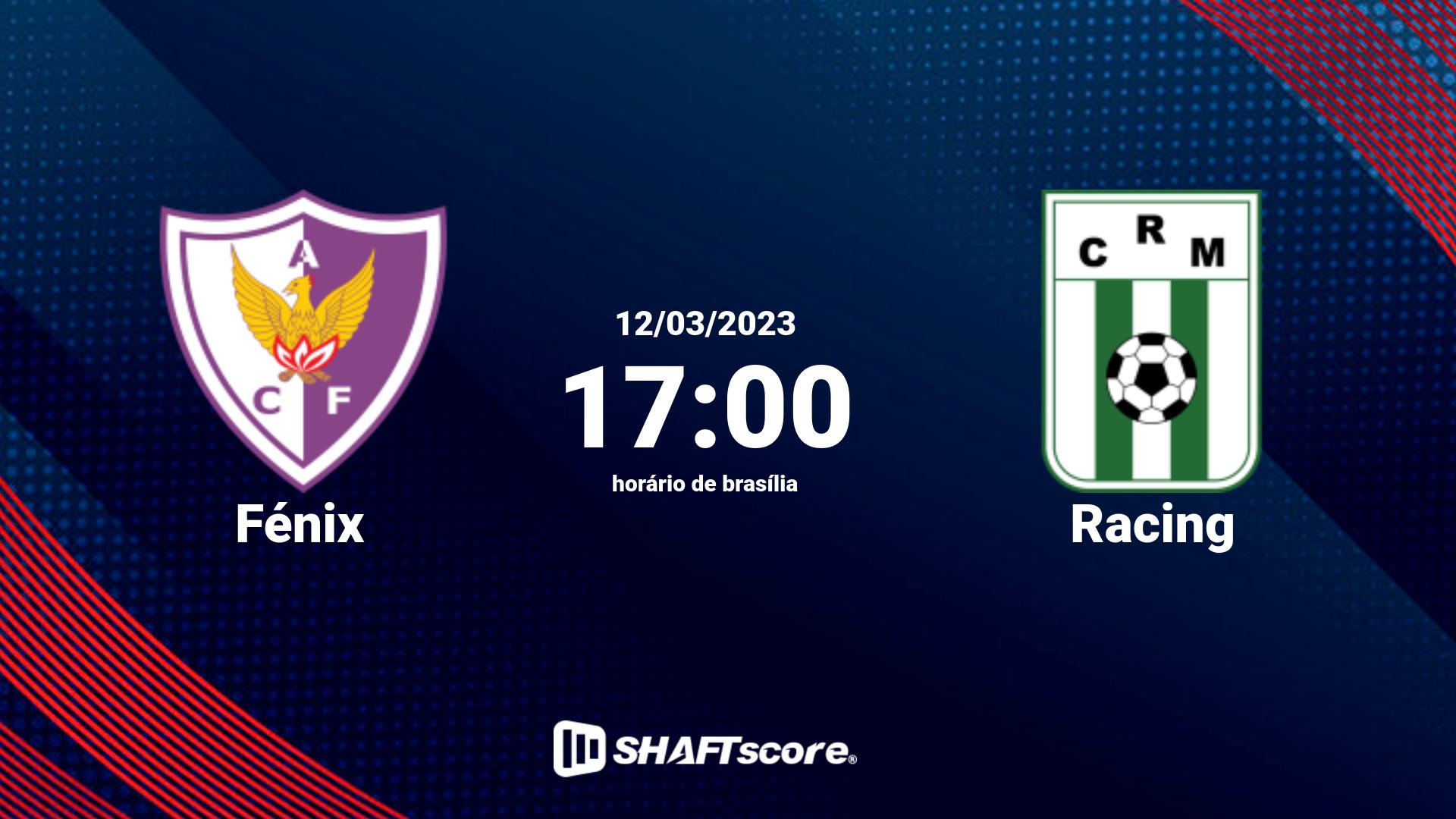 Estatísticas do jogo Fénix vs Racing 12.03 17:00