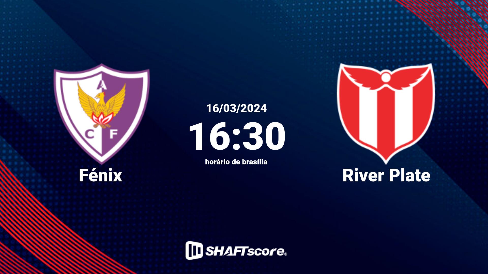 Estatísticas do jogo Fénix vs River Plate 16.03 16:30