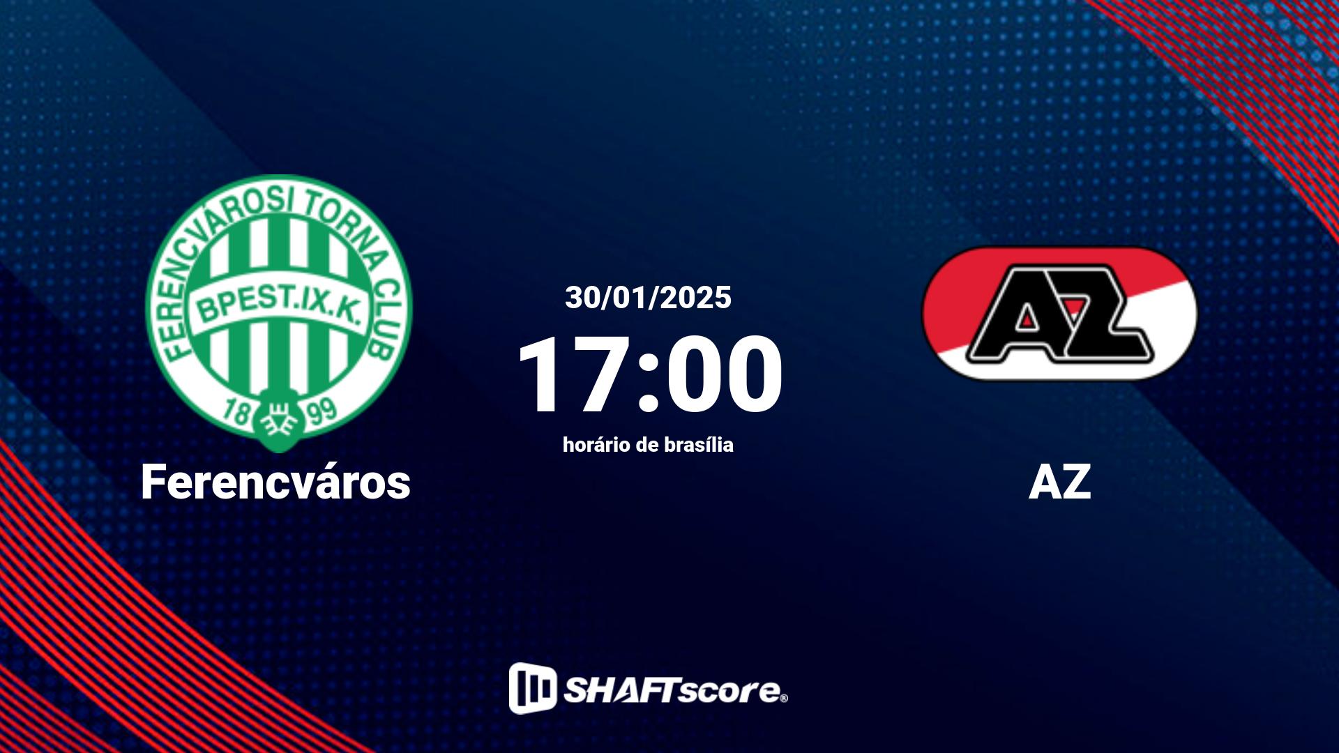 Estatísticas do jogo Ferencváros vs AZ 30.01 17:00