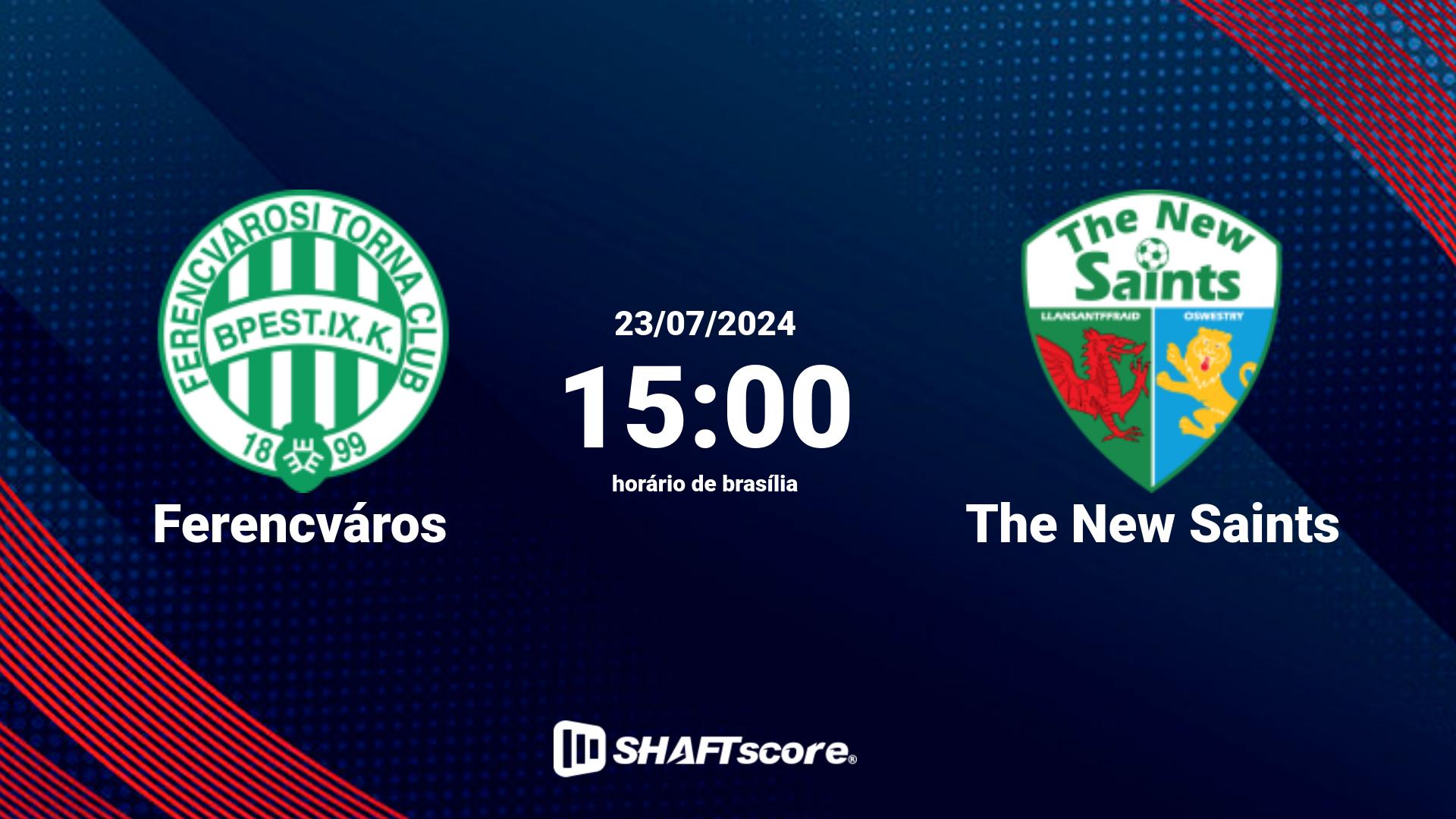 Estatísticas do jogo Ferencváros vs The New Saints 23.07 15:00