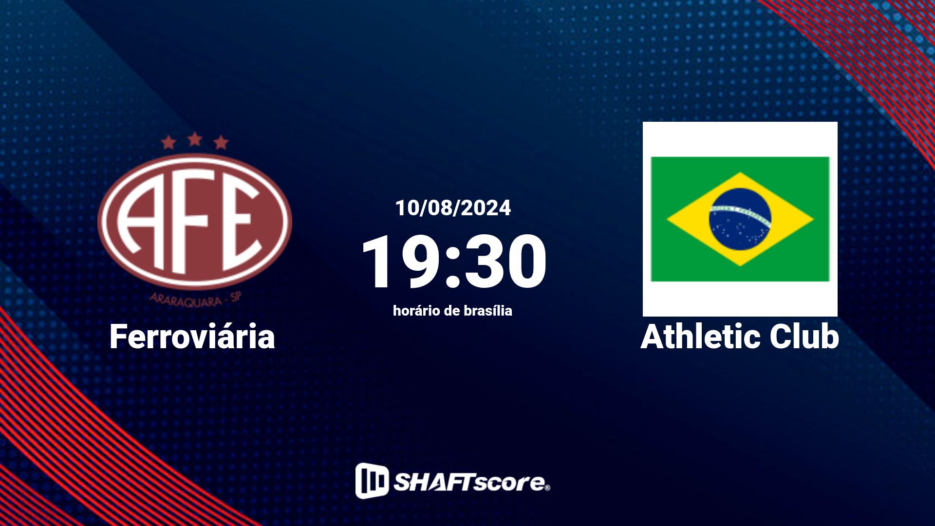 Estatísticas do jogo Ferroviária vs Athletic Club 10.08 19:30