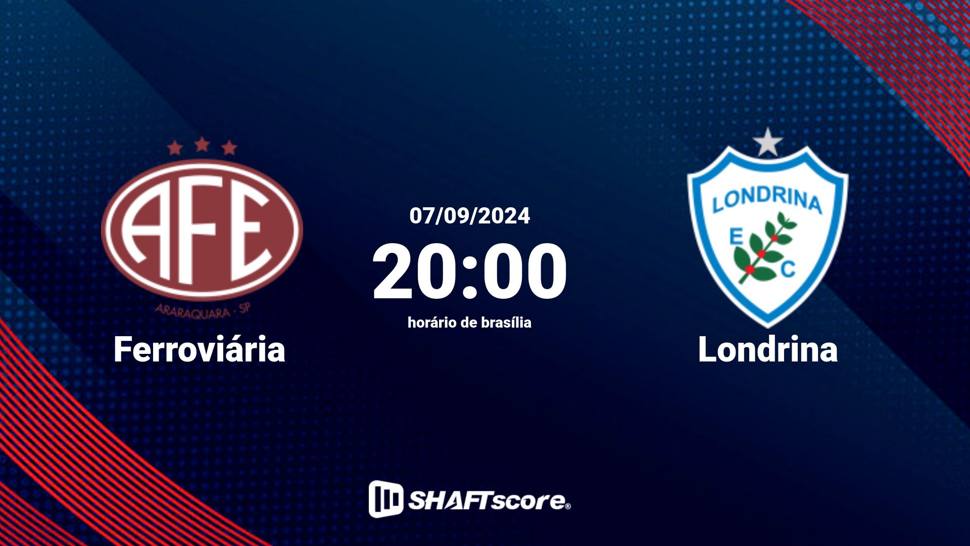 Estatísticas do jogo Ferroviária vs Londrina 07.09 20:00