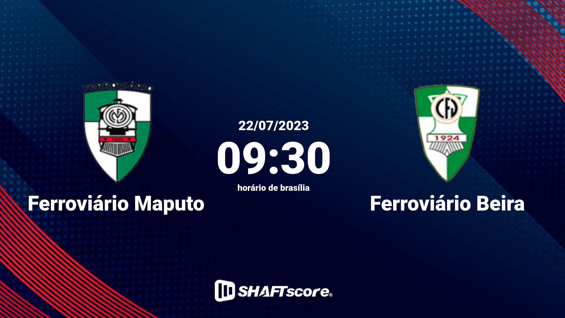 Estatísticas do jogo Ferroviário Maputo vs Ferroviário Beira 22.07 09:30