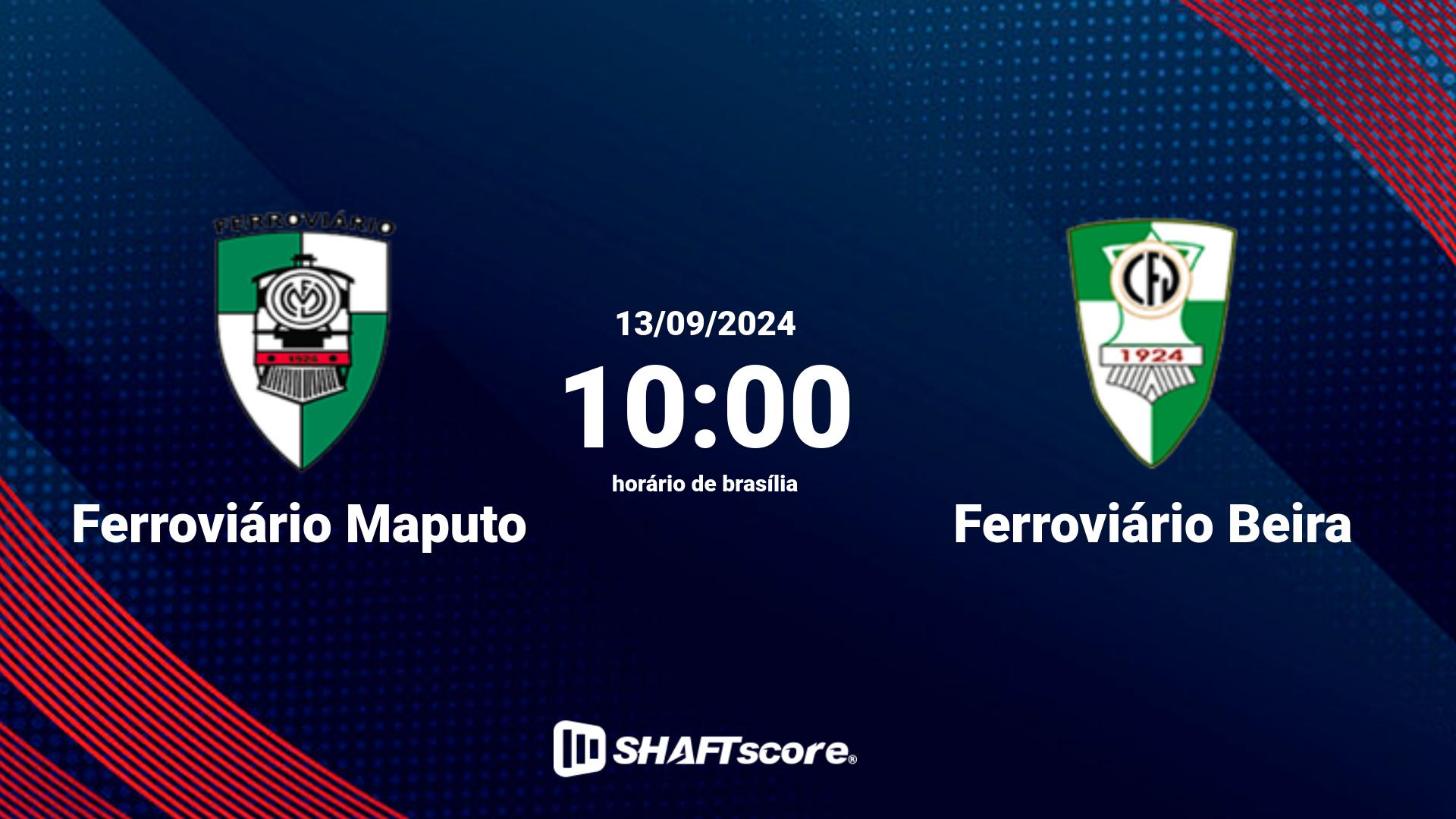 Estatísticas do jogo Ferroviário Maputo vs Ferroviário Beira 13.09 10:00