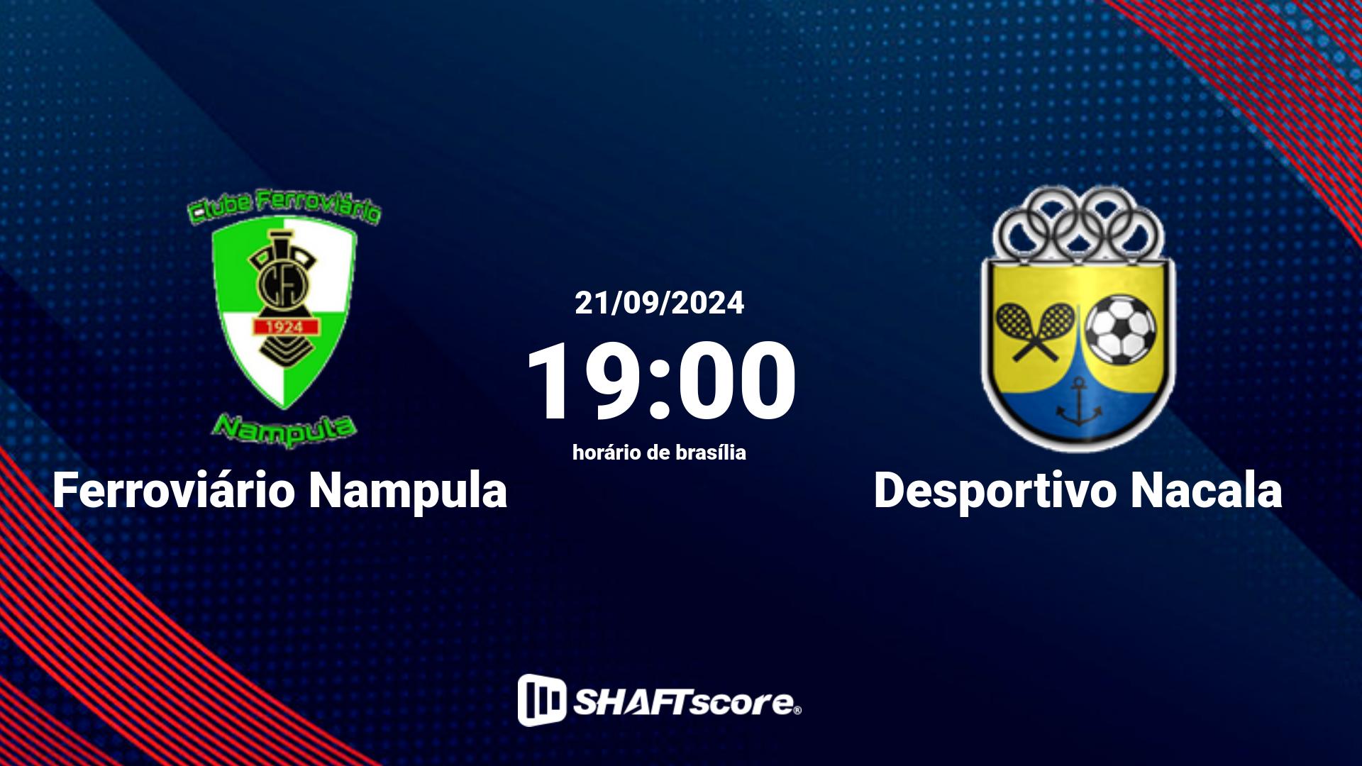 Estatísticas do jogo Ferroviário Nampula vs Desportivo Nacala 21.09 19:00