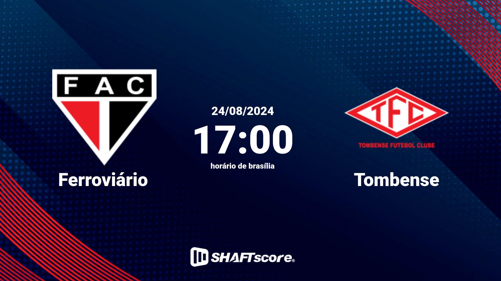 Estatísticas do jogo Ferroviário vs Tombense 24.08 17:00