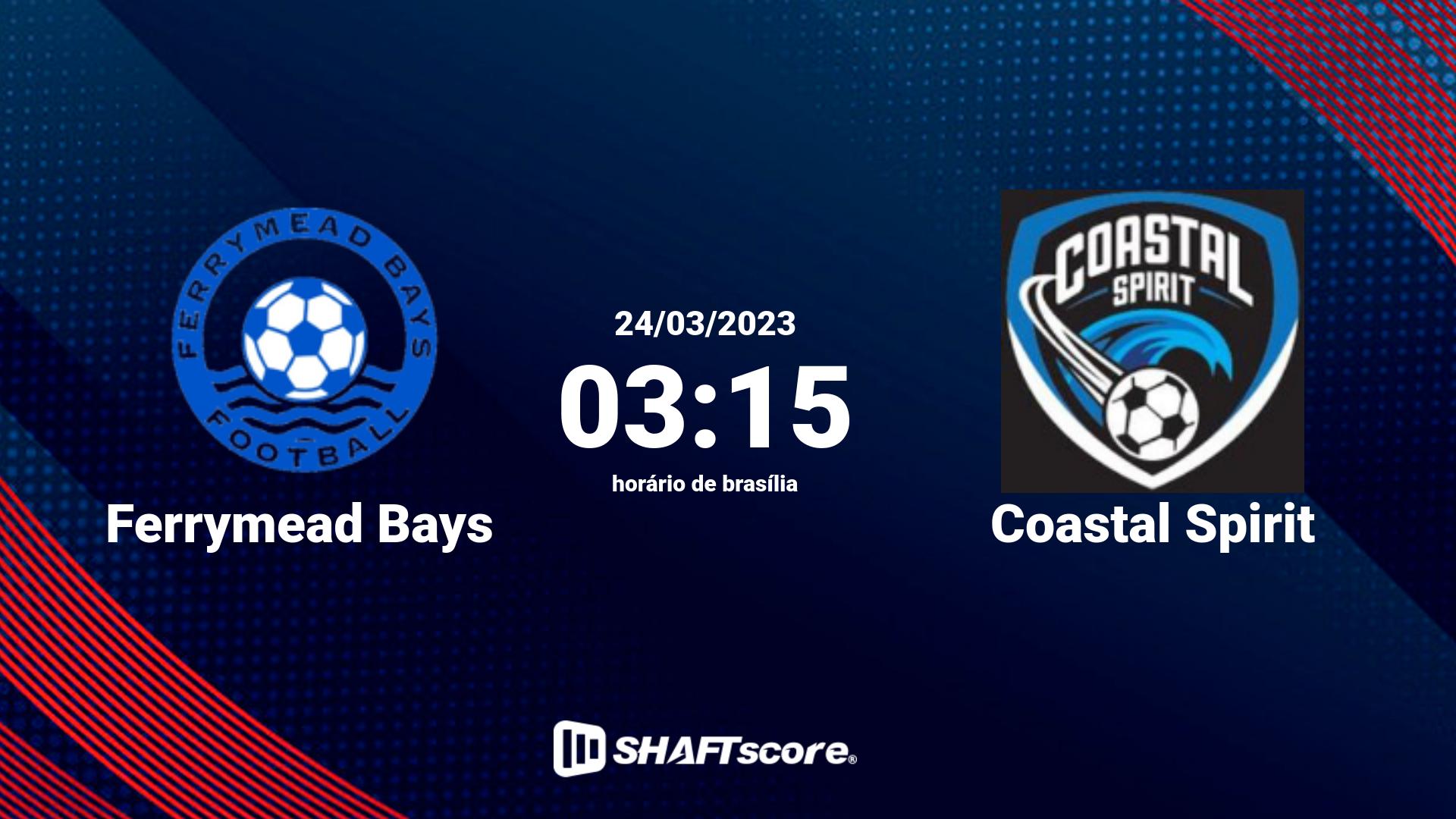 Estatísticas do jogo Ferrymead Bays vs Coastal Spirit 24.03 03:15