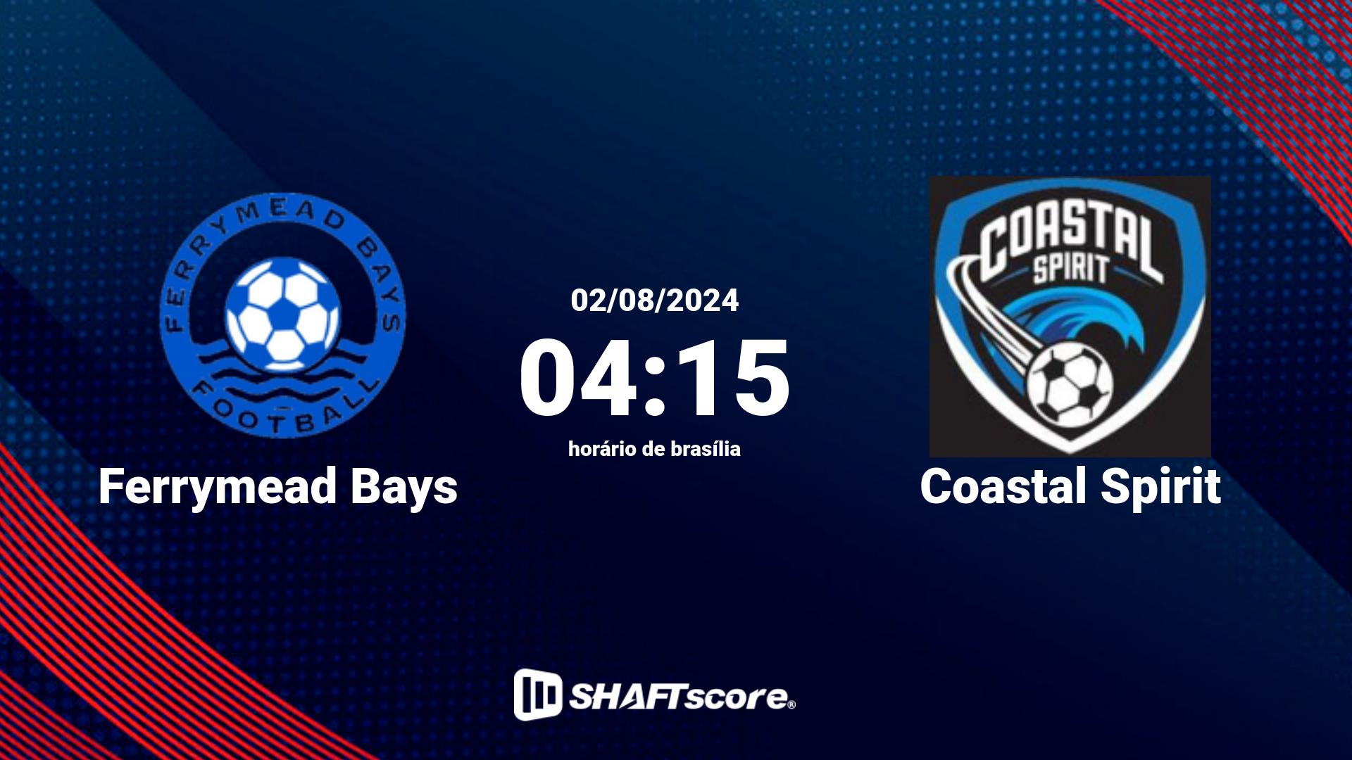 Estatísticas do jogo Ferrymead Bays vs Coastal Spirit 02.08 04:15