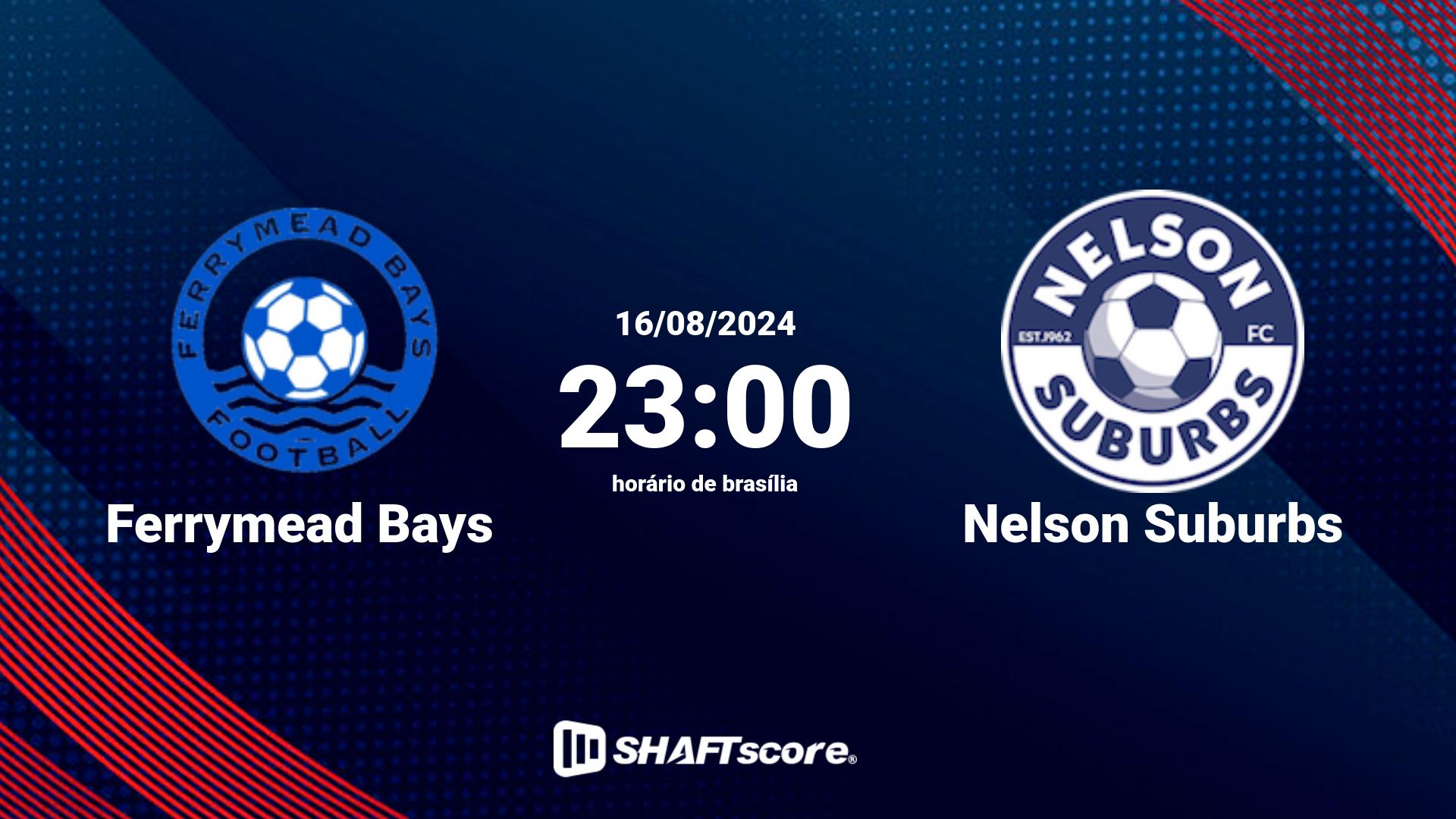Estatísticas do jogo Ferrymead Bays vs Nelson Suburbs 16.08 23:00
