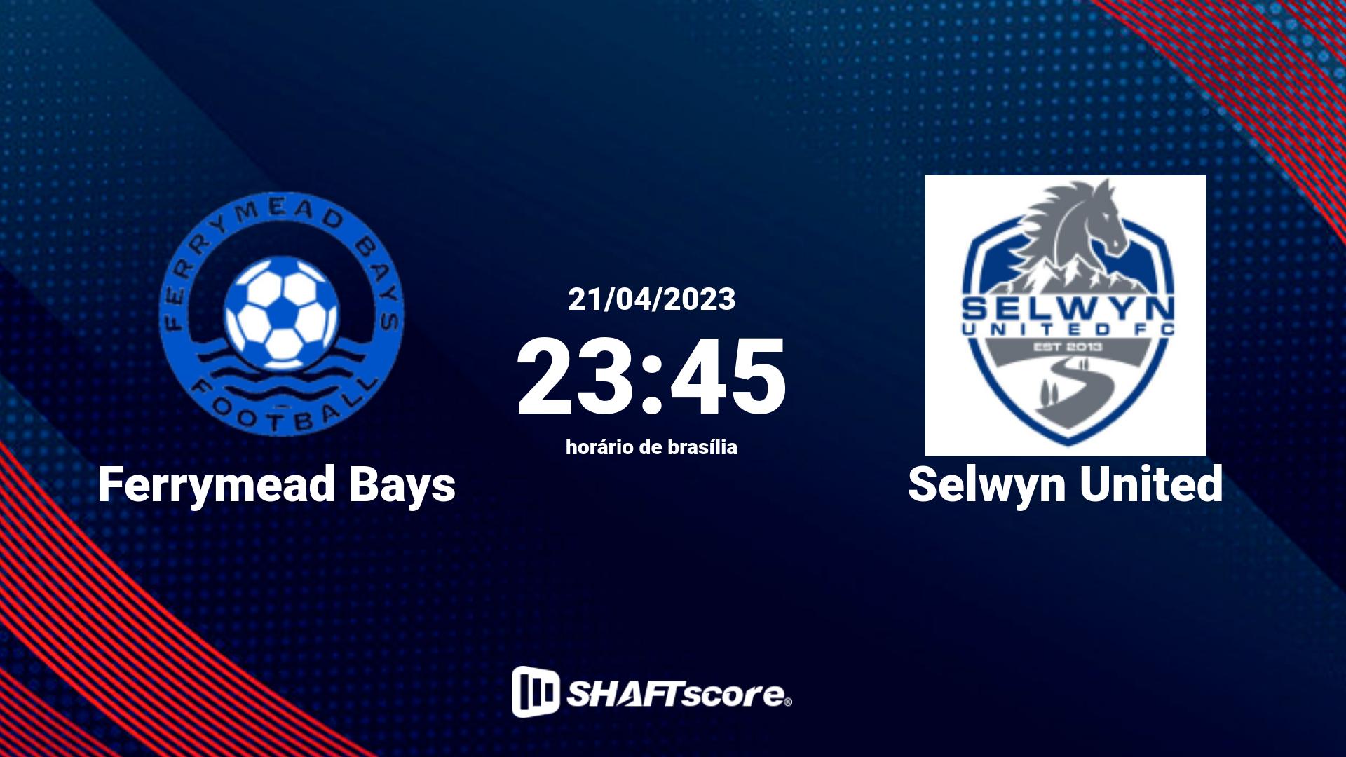 Estatísticas do jogo Ferrymead Bays vs Selwyn United 21.04 23:45
