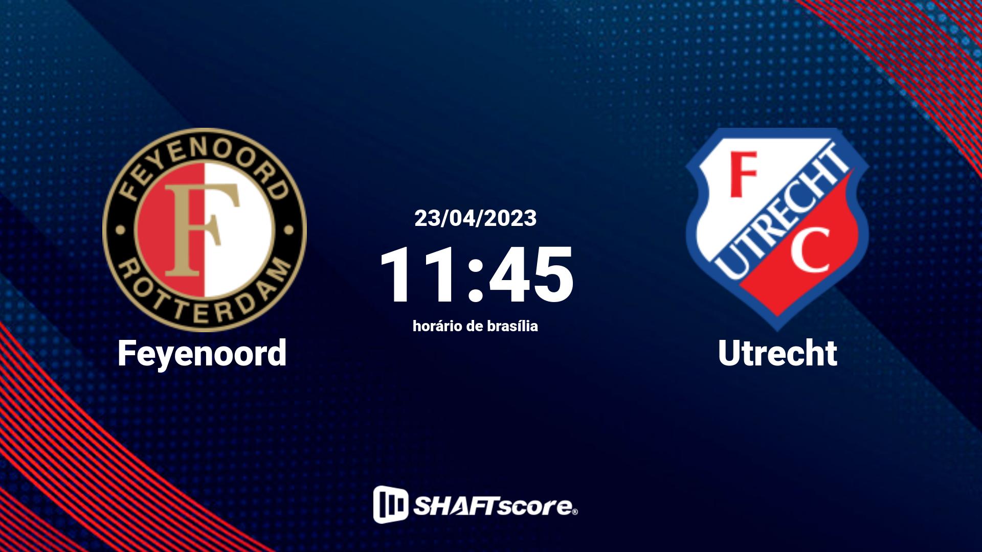 Estatísticas do jogo Feyenoord vs Utrecht 23.04 11:45